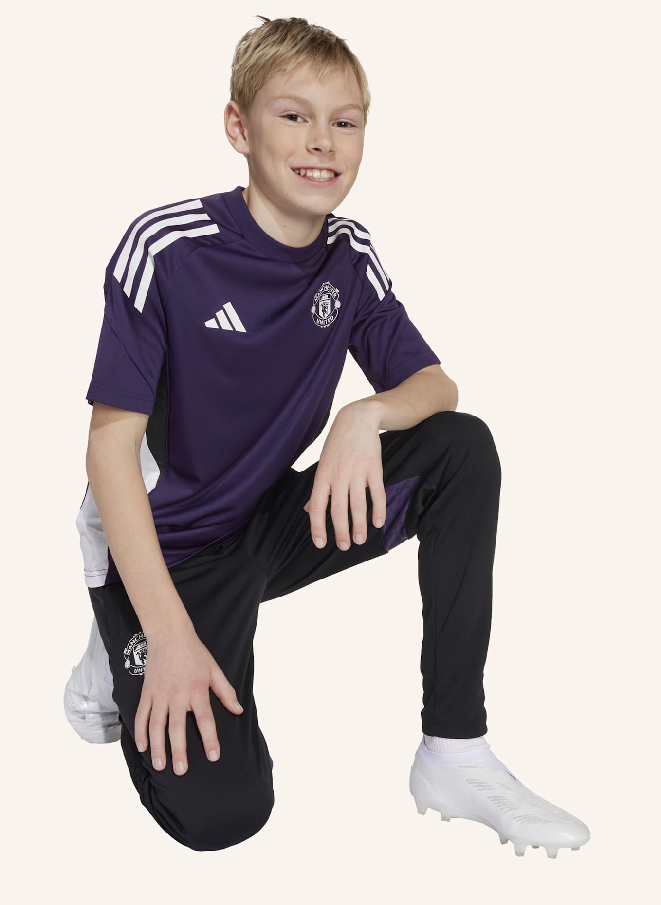 adidas MANCHESTER UNITED TIRO 25 COMPETITION KIDS TRAININGSTRIKOT: WEISS/ SCHWARZ