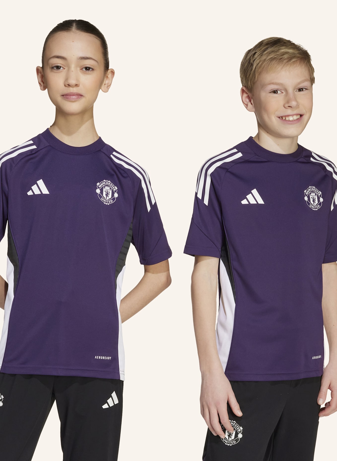 adidas MANCHESTER UNITED TIRO 25 COMPETITION KIDS TRAININGSTRIKOT: WEISS/ SCHWARZ