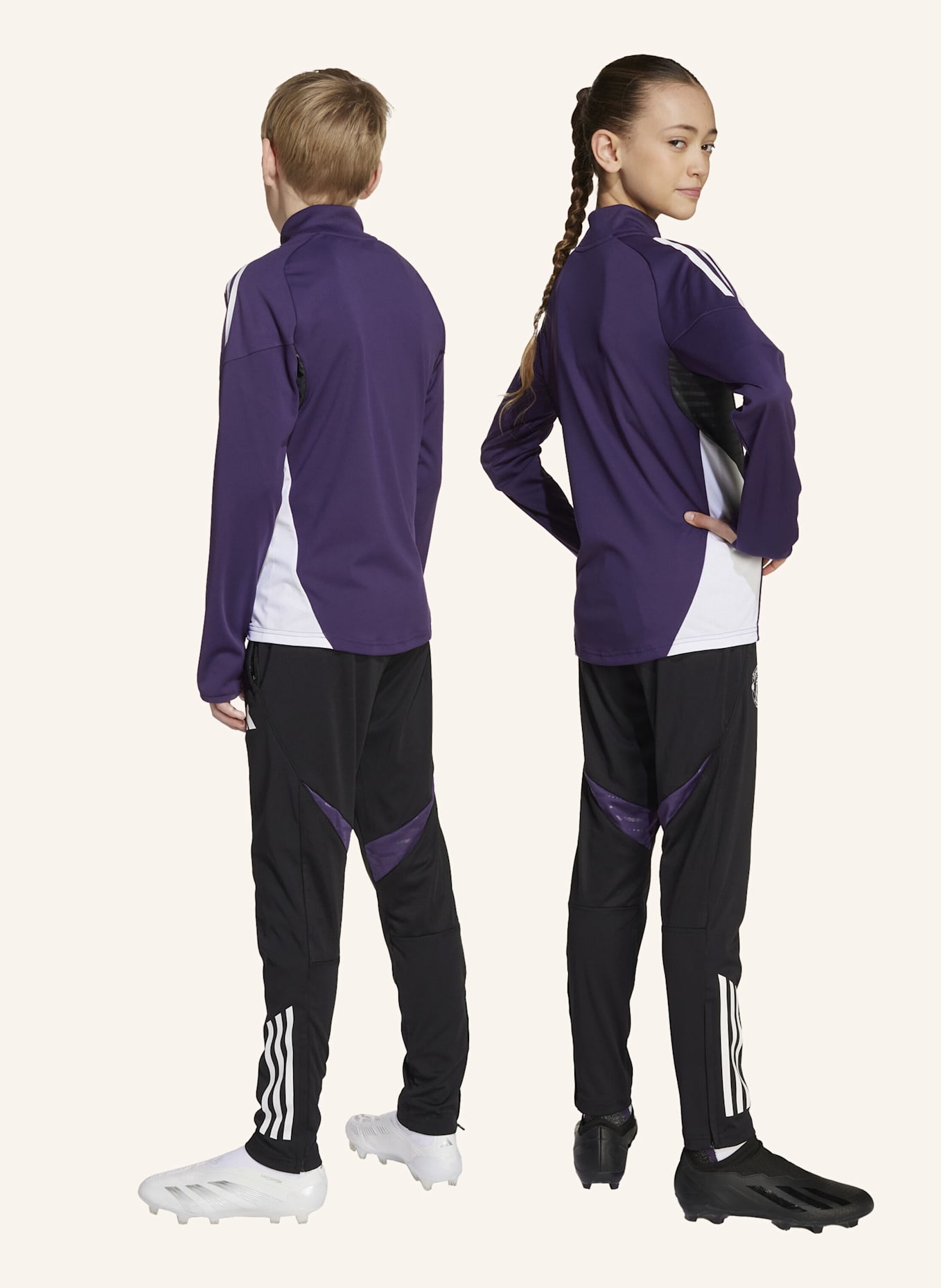 adidas MANCHESTER UNITED TIRO 25 COMPETITION KIDS TRAININGSHOSE: SCHWARZ/ LILA