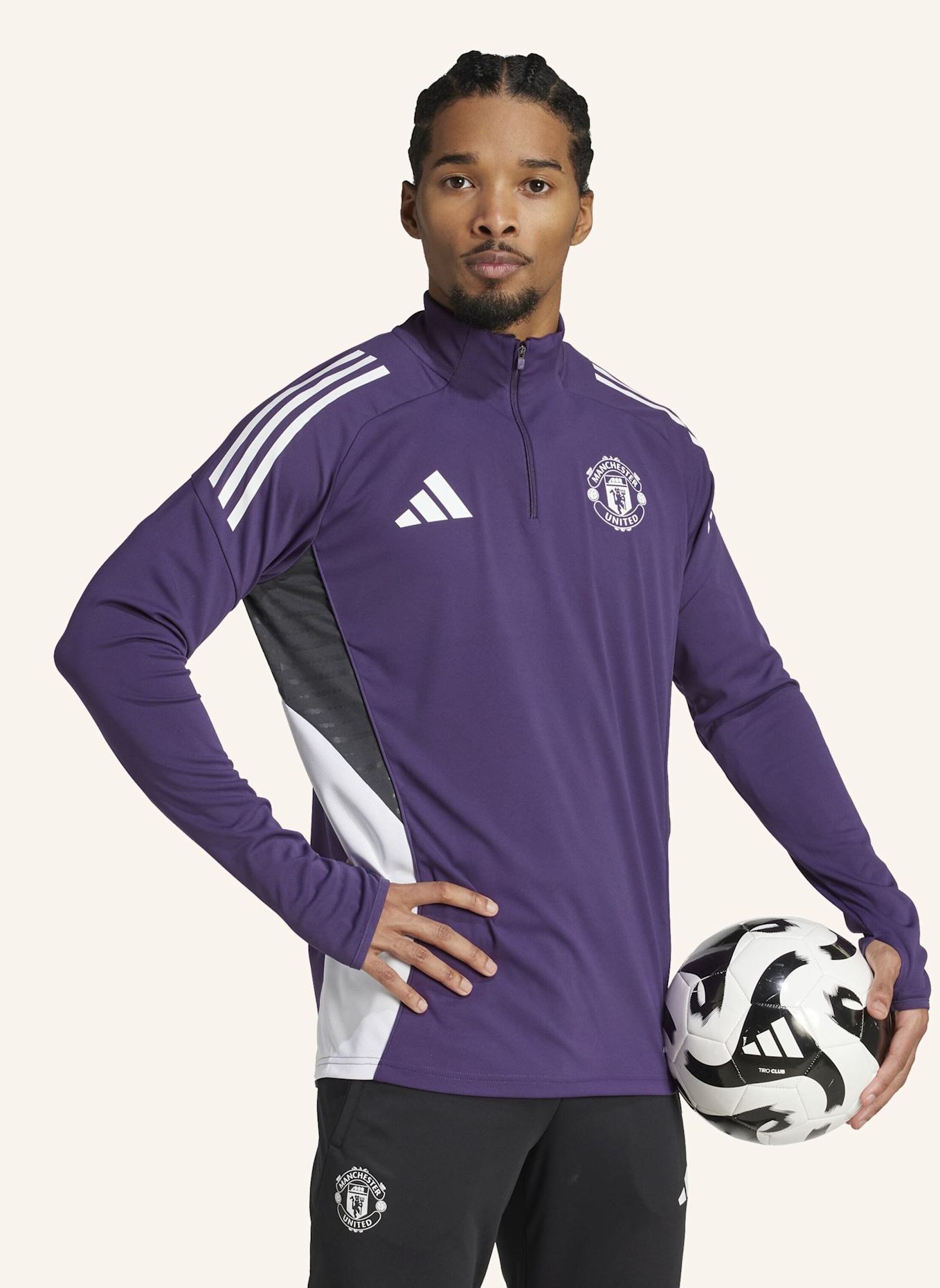 adidas MANCHESTER UNITED TIRO 25 COMPETITION TRAININGSOBERTEIL: WEISS/ SCHWARZ