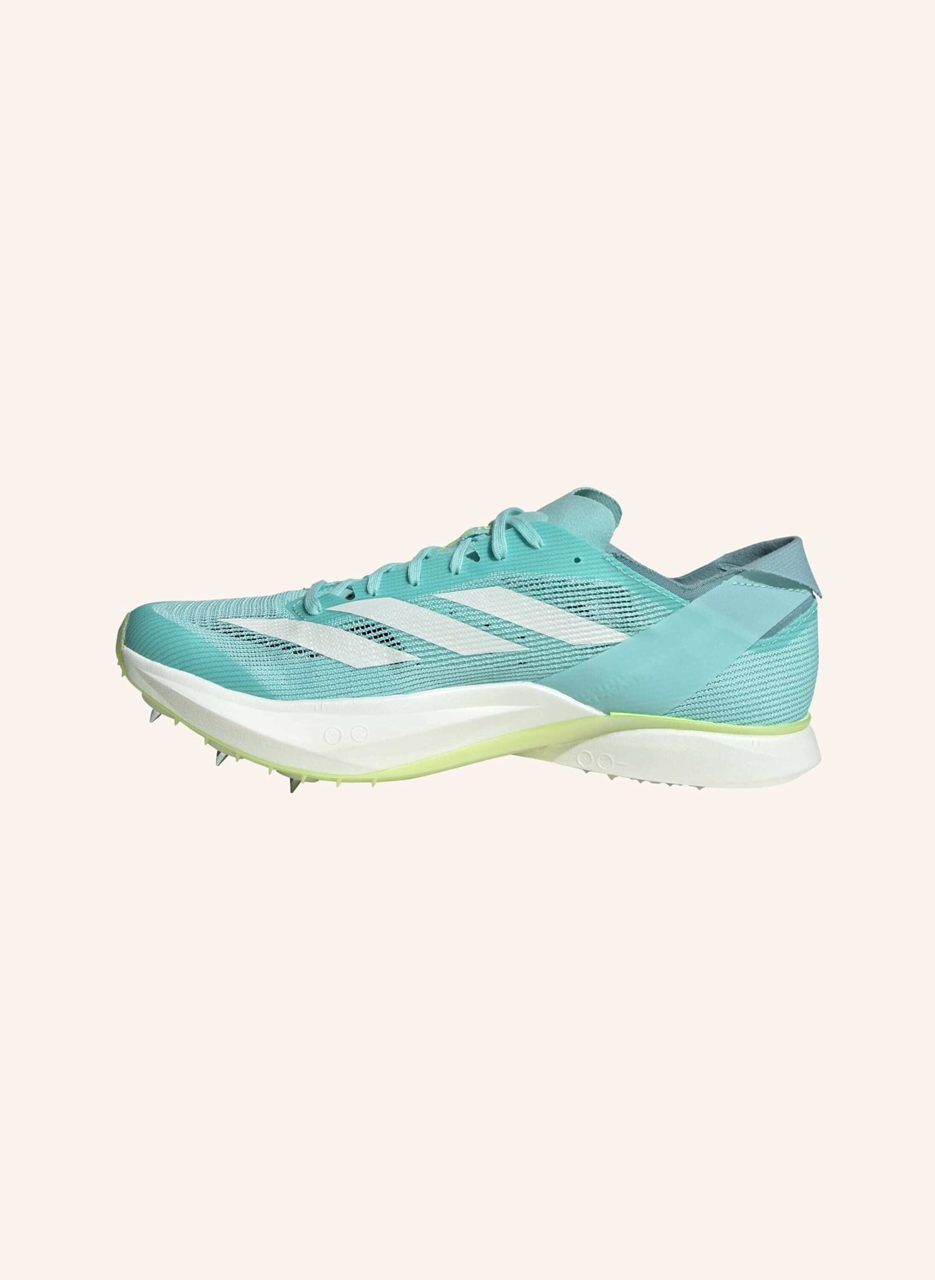 adidas ADIZERO AVANTI SPIKE-SCHUH: GRÜN/ WEISS/ GELB