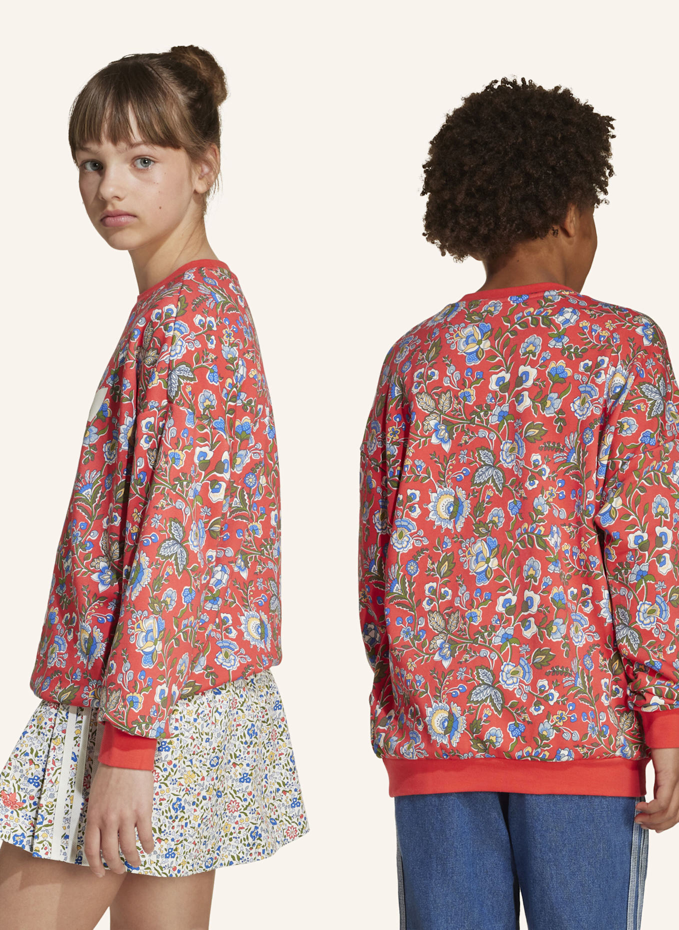 adidas Originals ADIDAS ORIGINALS X LIBERTY LONDON KIDS SWEATSHIRT: ROT
