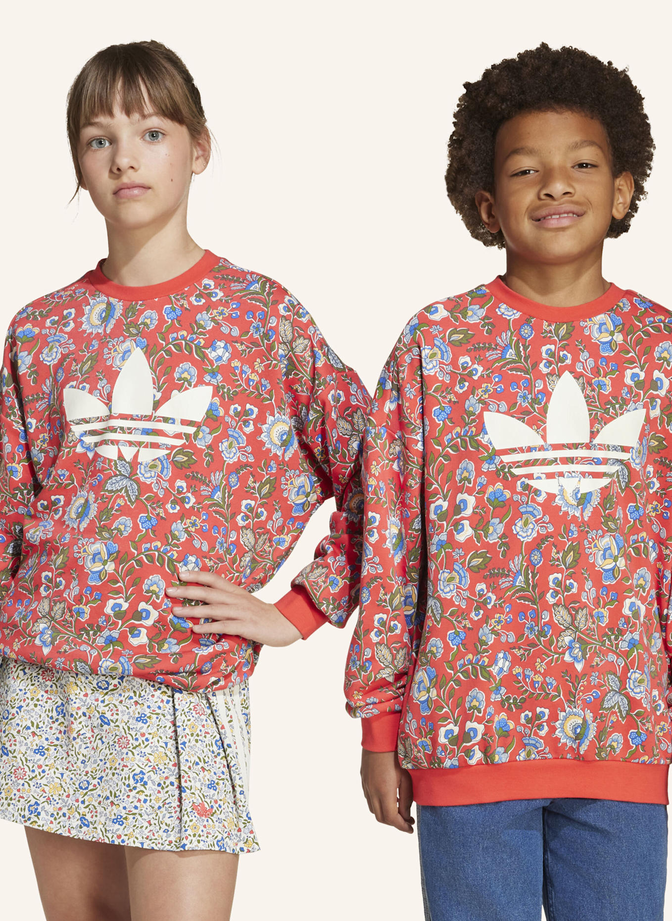 adidas Originals ADIDAS ORIGINALS X LIBERTY LONDON KIDS SWEATSHIRT: ROT