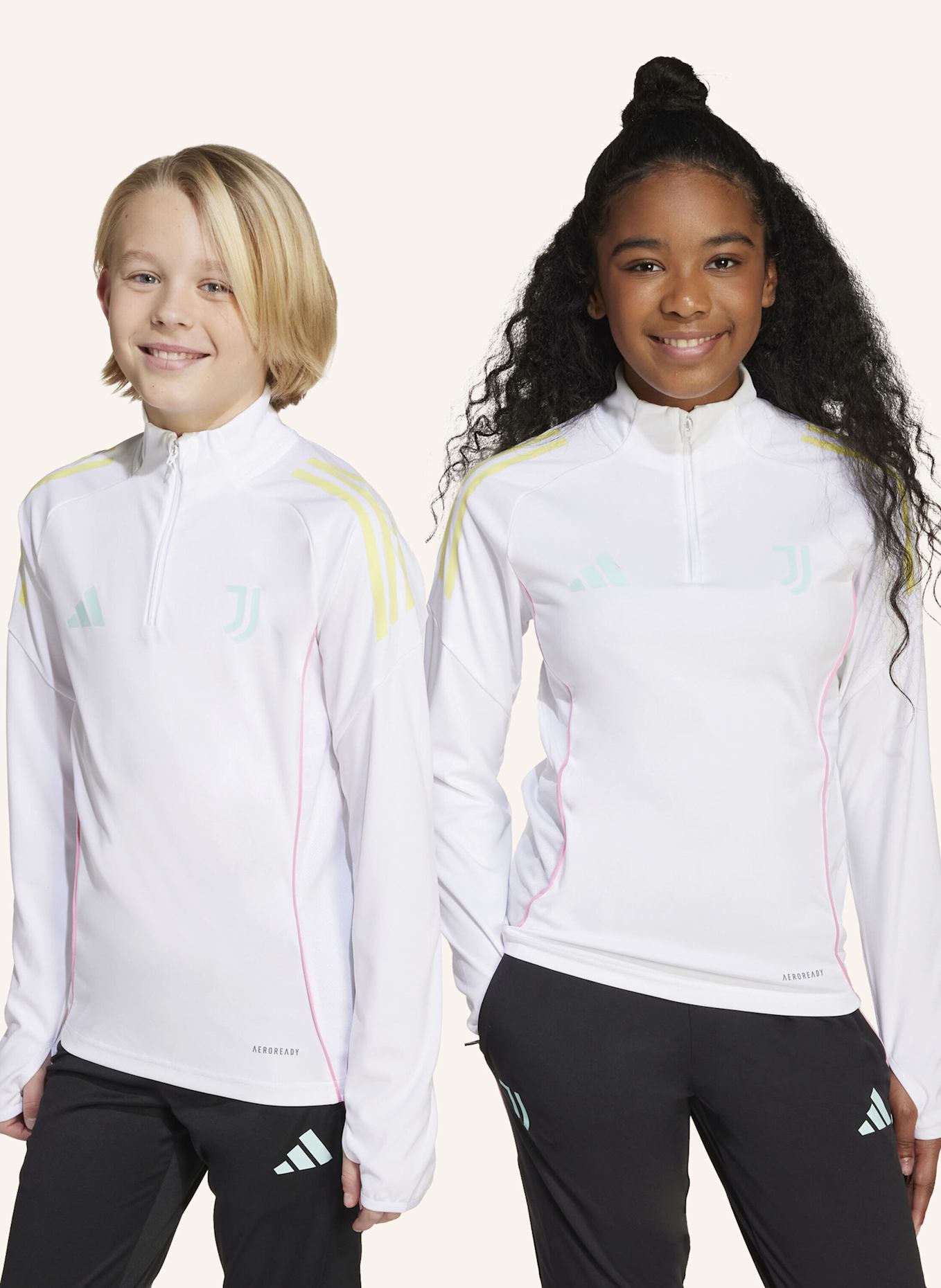 adidas JUVENTUS TURIN TIRO 25 COMPETITION KIDS TRAININGSOBERTEIL: WEISS