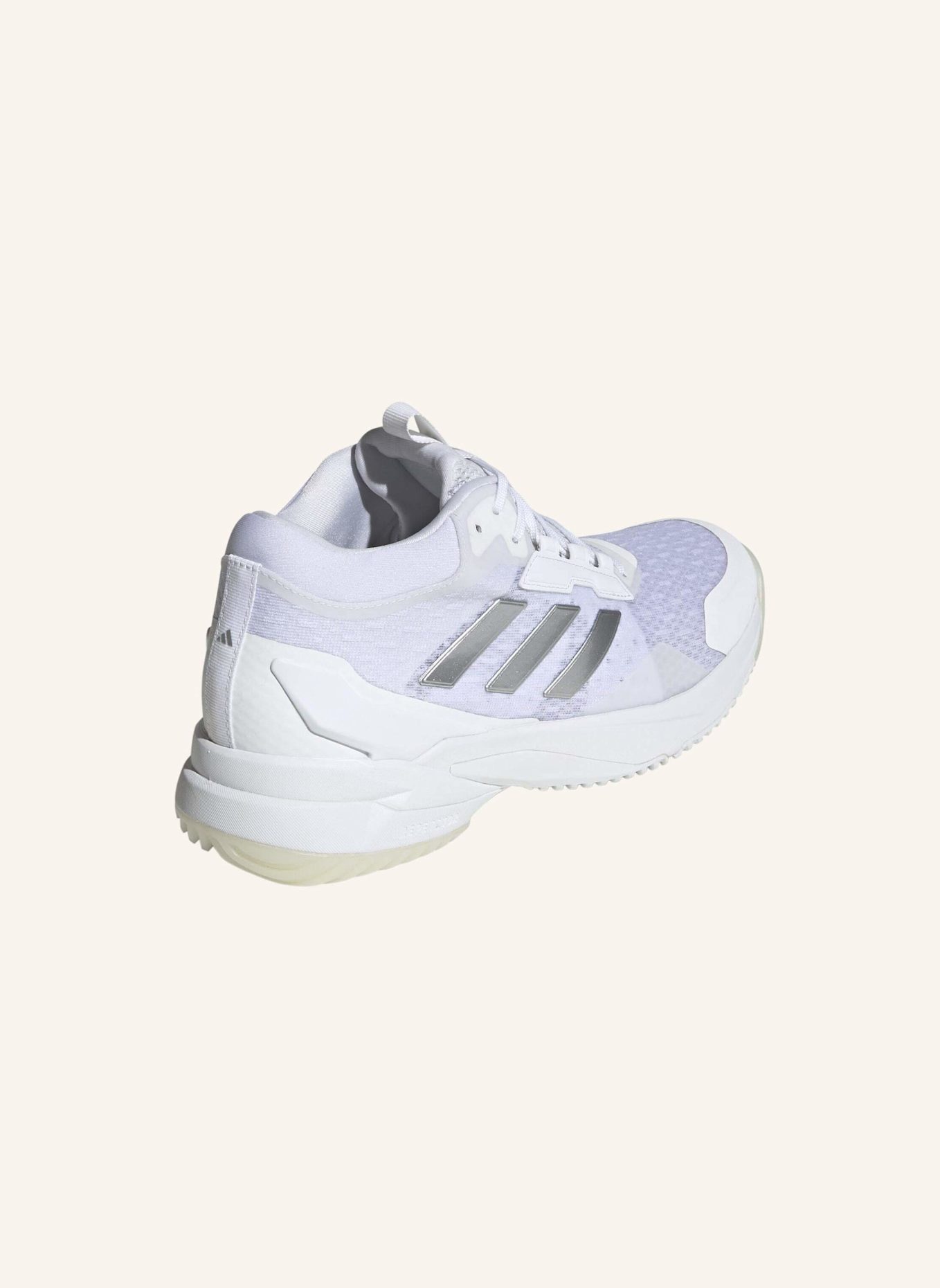 adidas CRAZYFLIGHT 6 MID SCHUH FÜR HALLENSPORTARTEN: WEISS/ SILBER/ SCHWARZ
