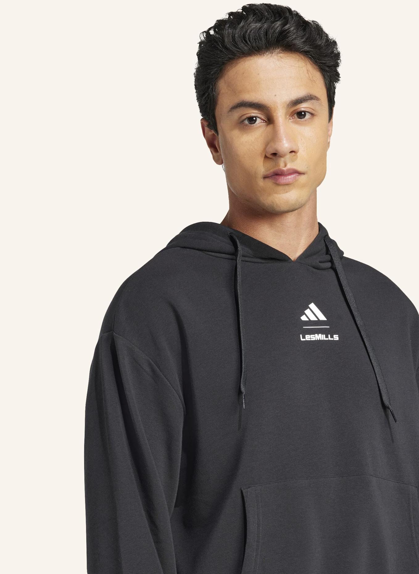 adidas LES MILLS GRAPHIC HOODIE: SCHWARZ