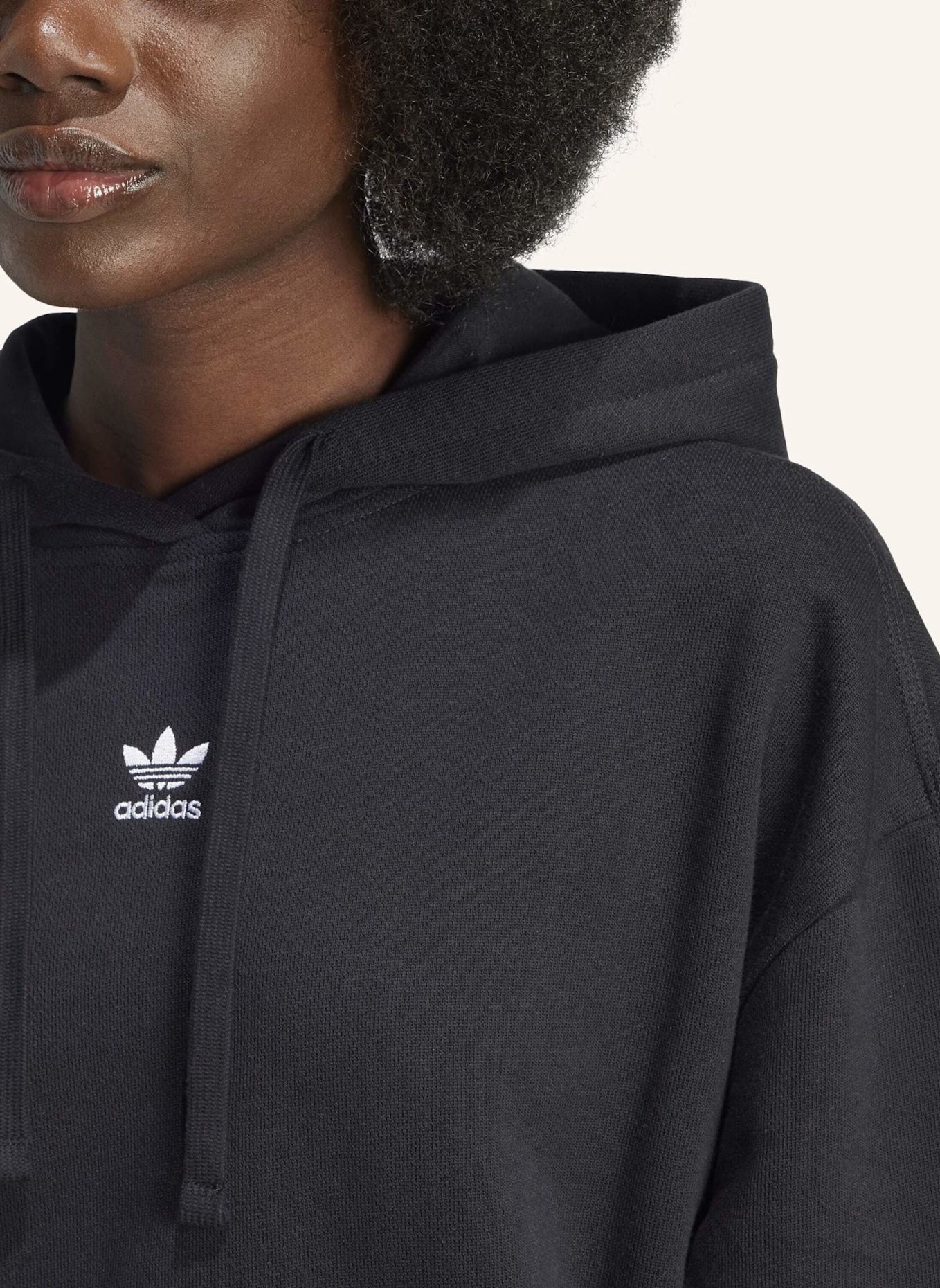 adidas Originals ESSENTIALS LOOSE FRENCH TERRY HOODIE: SCHWARZ
