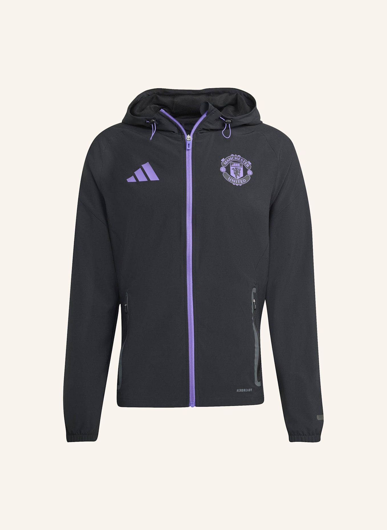 adidas MANCHESTER UNITED TIRO 25 COMPETITION VIS TECH TRAVEL JACKE: SCHWARZ