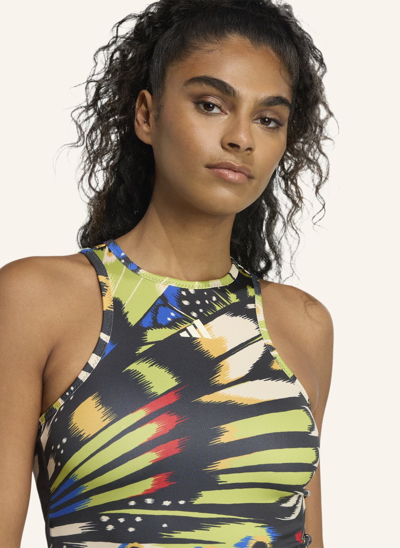 adidas ADIDAS X FARM PREMIUM KLEID: SCHWARZ/ BLAU/ ROT