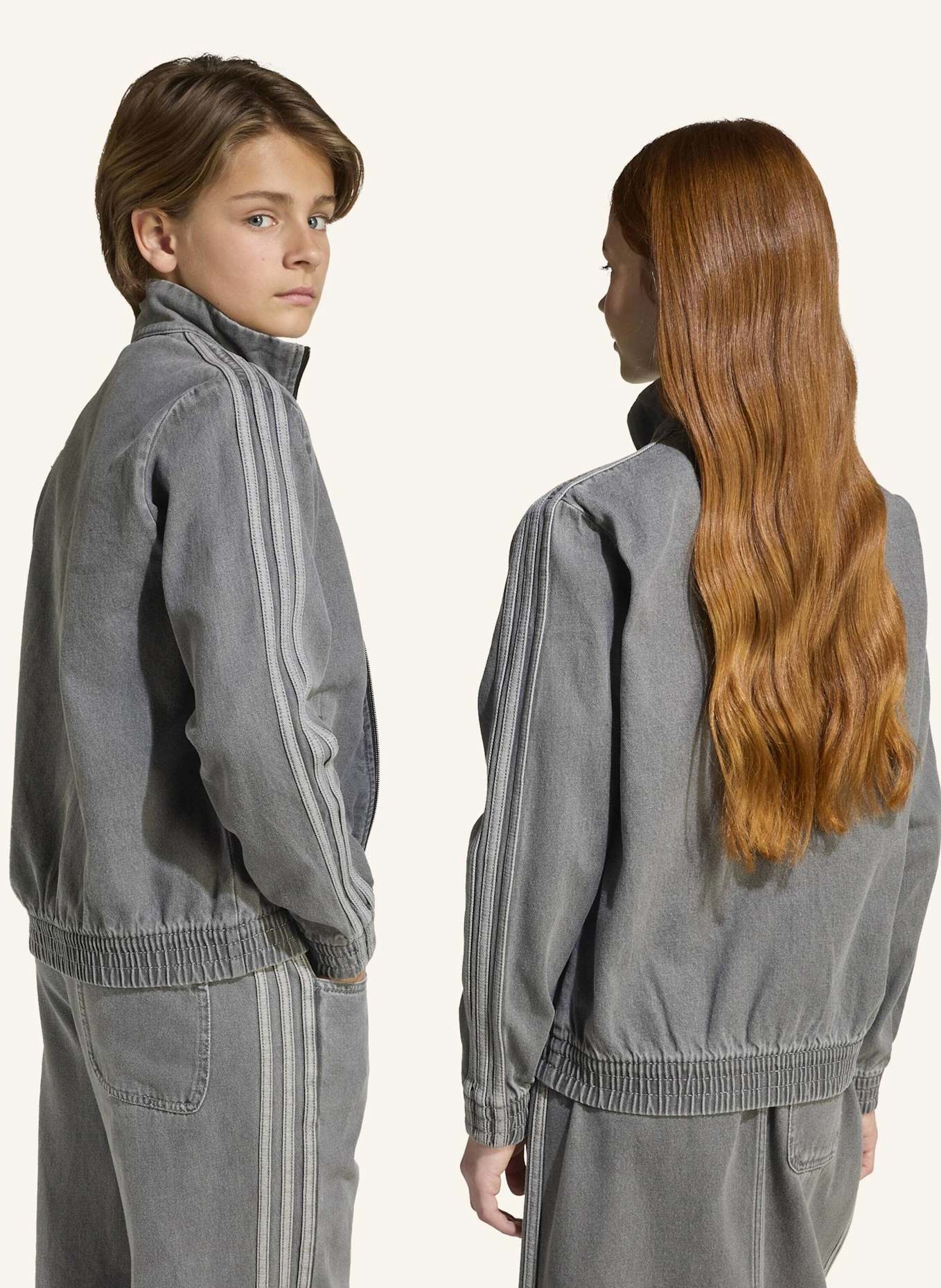 adidas Originals FIREBIRD TRACK TOP DENIM: GRAU