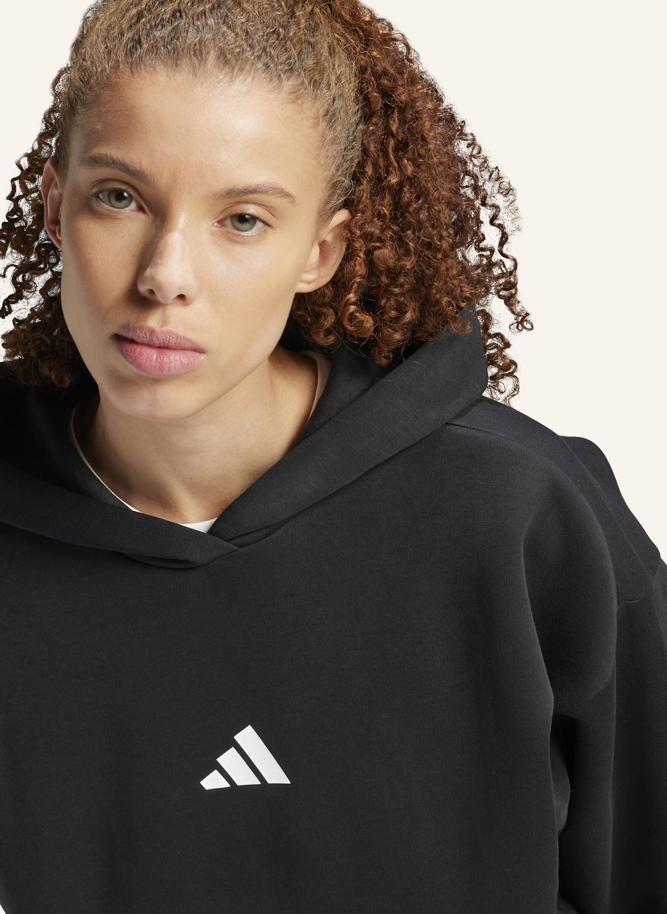 adidas FUTURE ICONS 3-STREIFEN HOODIE: SCHWARZ
