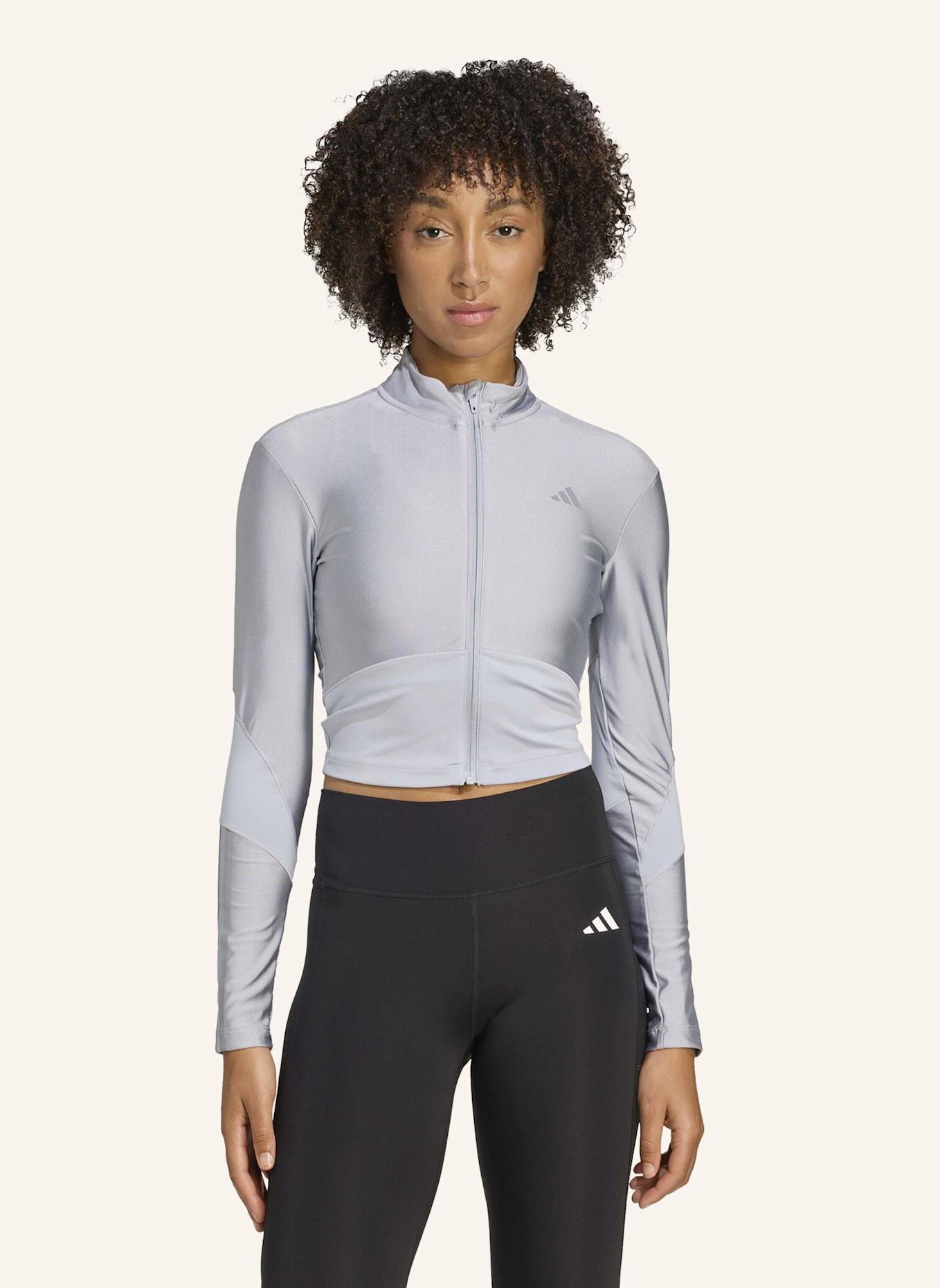 adidas HYPERGLAM SHINE JACKE MIT DURCHGEHENDEM REISSVERSCHLUSS: GRAU