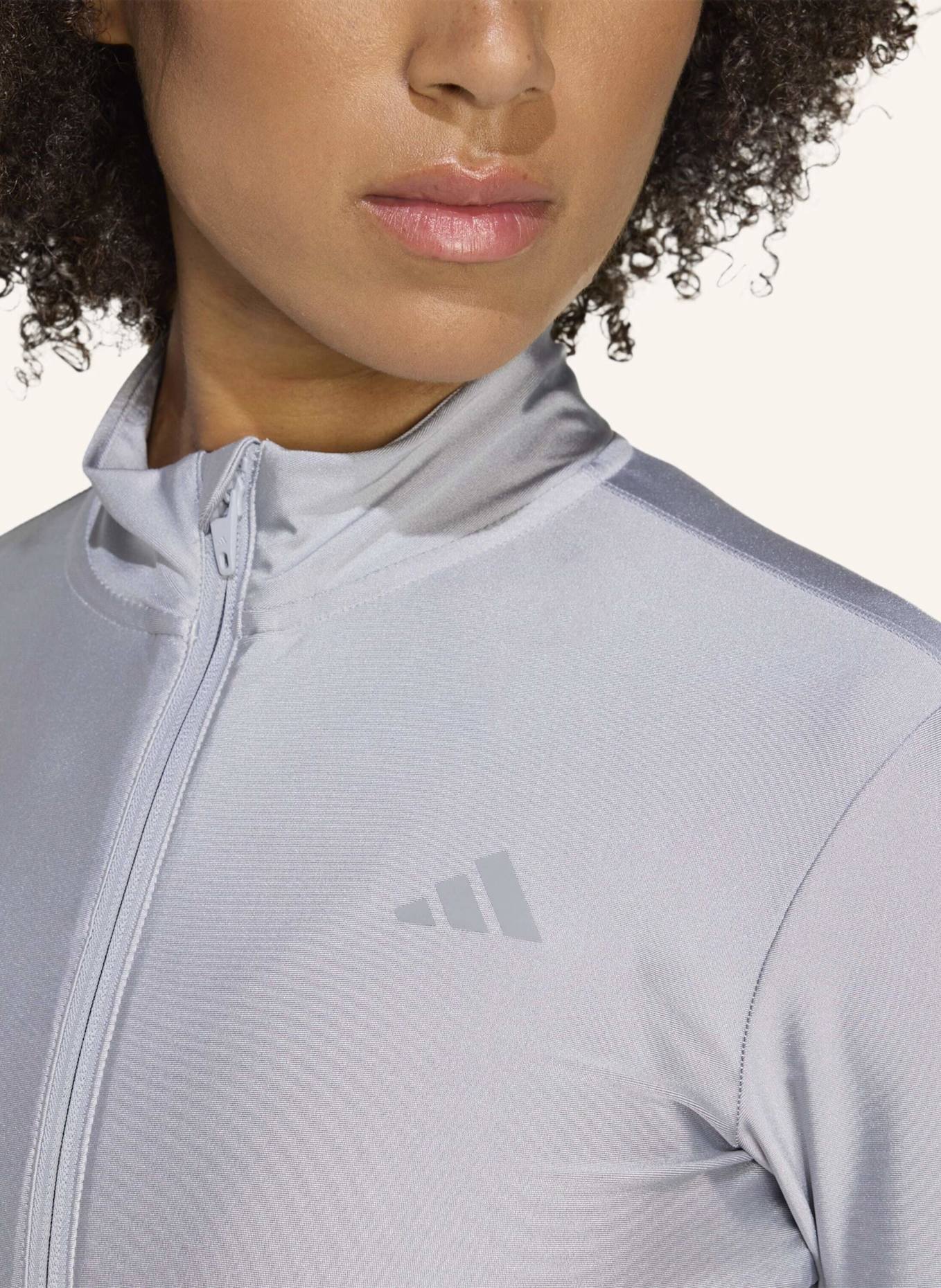 adidas HYPERGLAM SHINE JACKE MIT DURCHGEHENDEM REISSVERSCHLUSS: GRAU