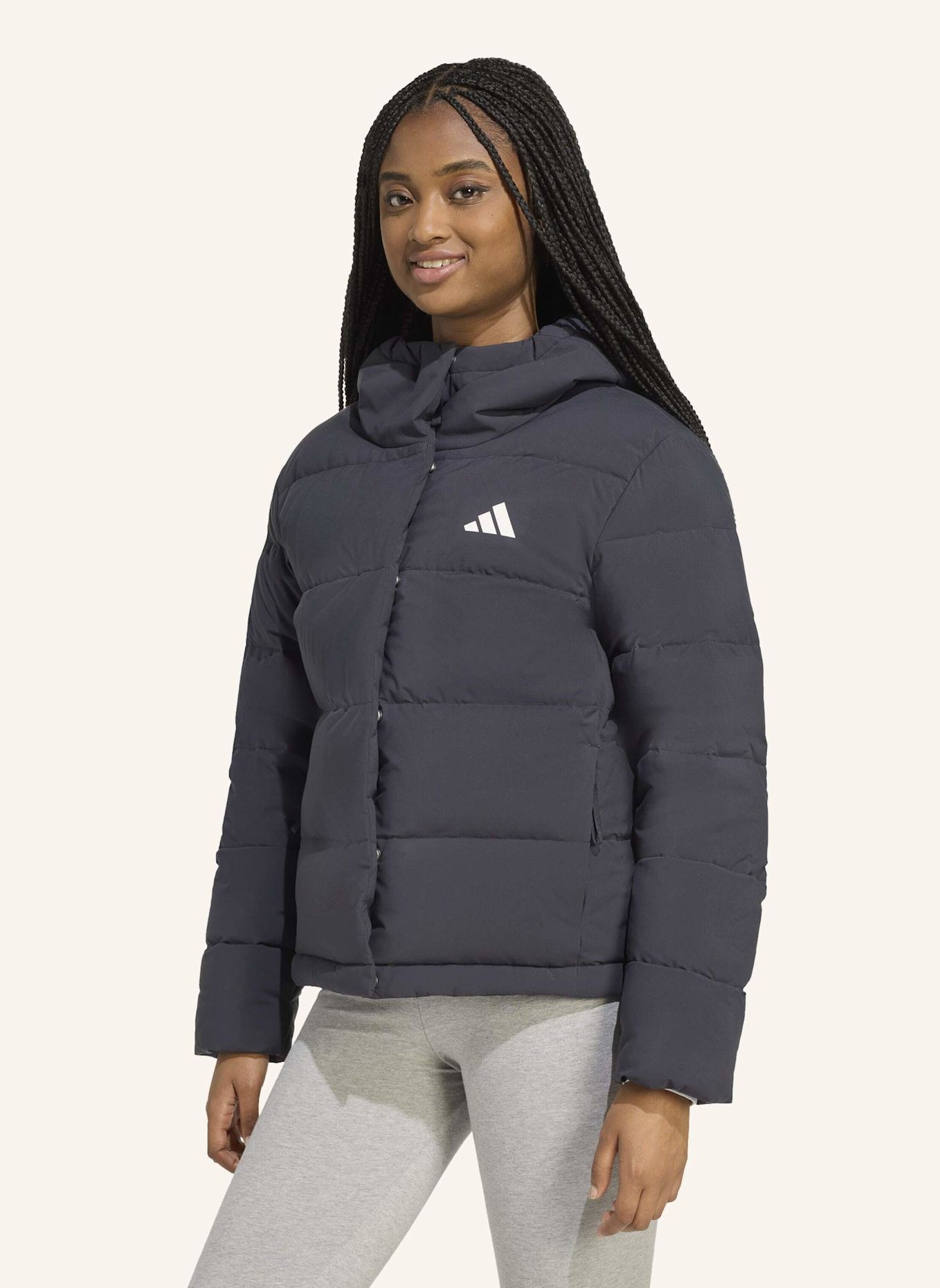 adidas HELIONIC CLIMAWARM DAUNENJACKE MIT KAPUZE: SCHWARZ