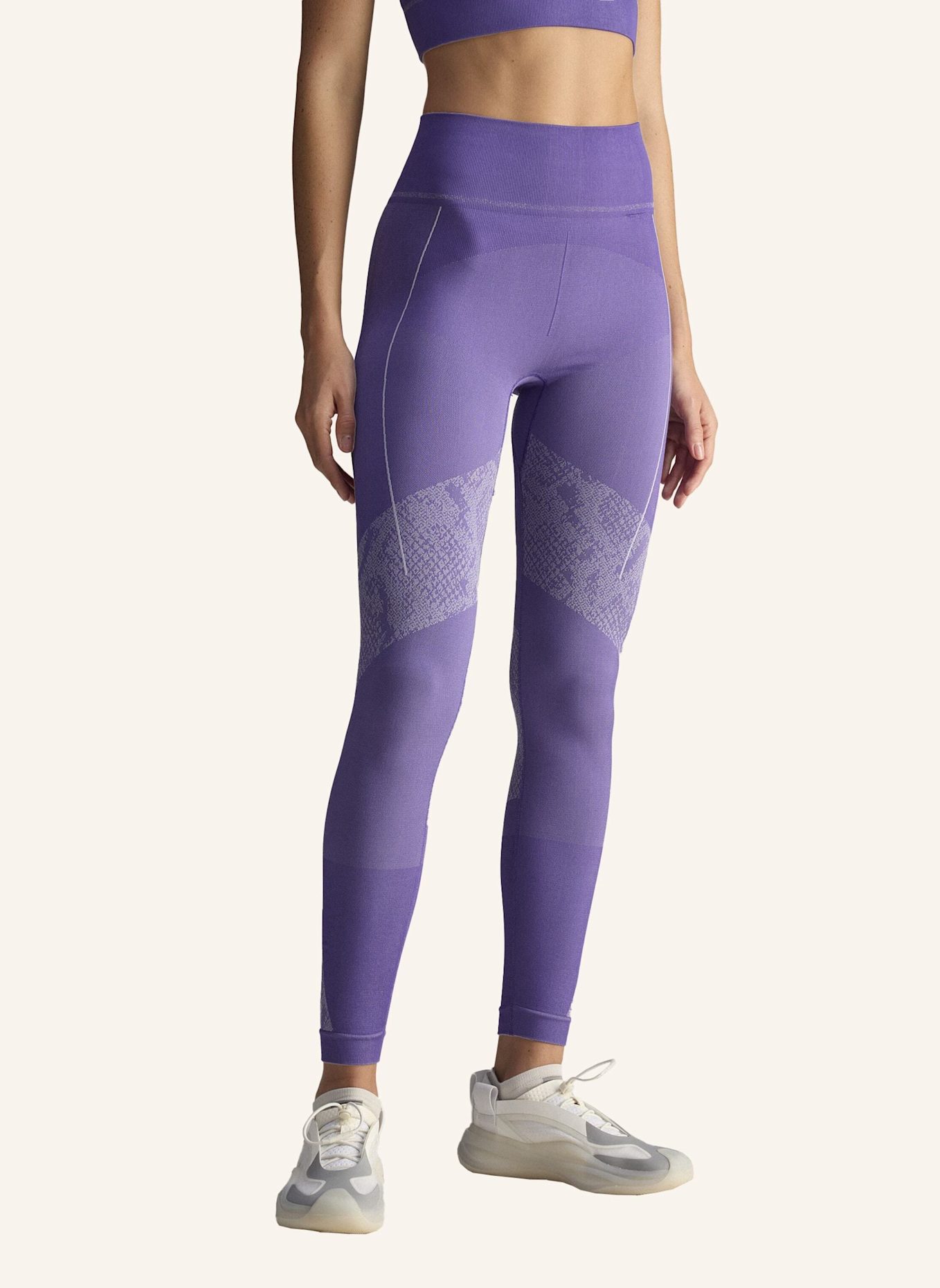 adidas by Stella McCartney ADIDAS BY STELLA MCCARTNEY NAHTLOSE YOGA LEGGINGS: LILA/ GRAU