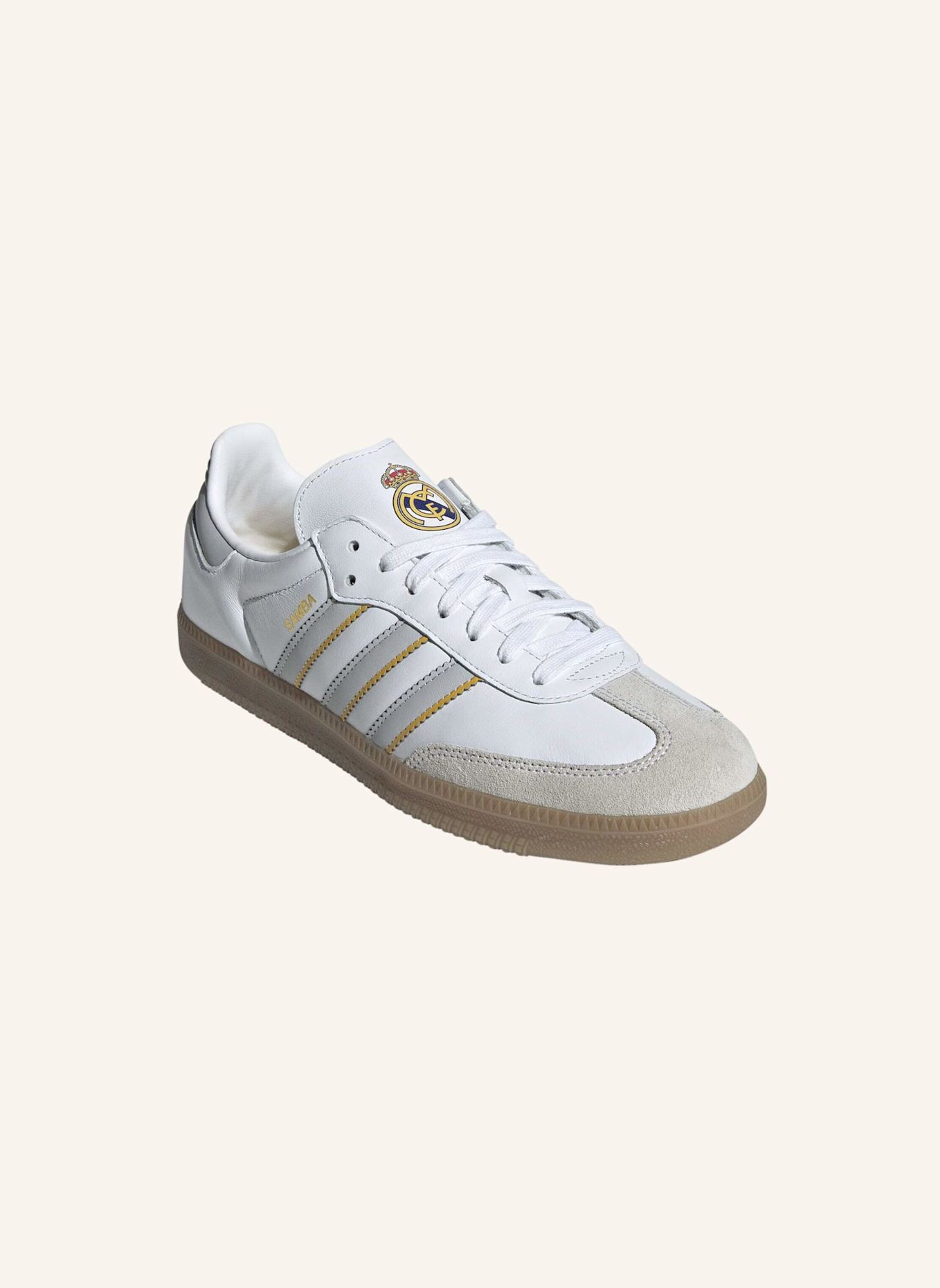 adidas Originals SAMBA MANCHESTER UNITED SCHUH: WEISS/ GRÜN/ BEIGE