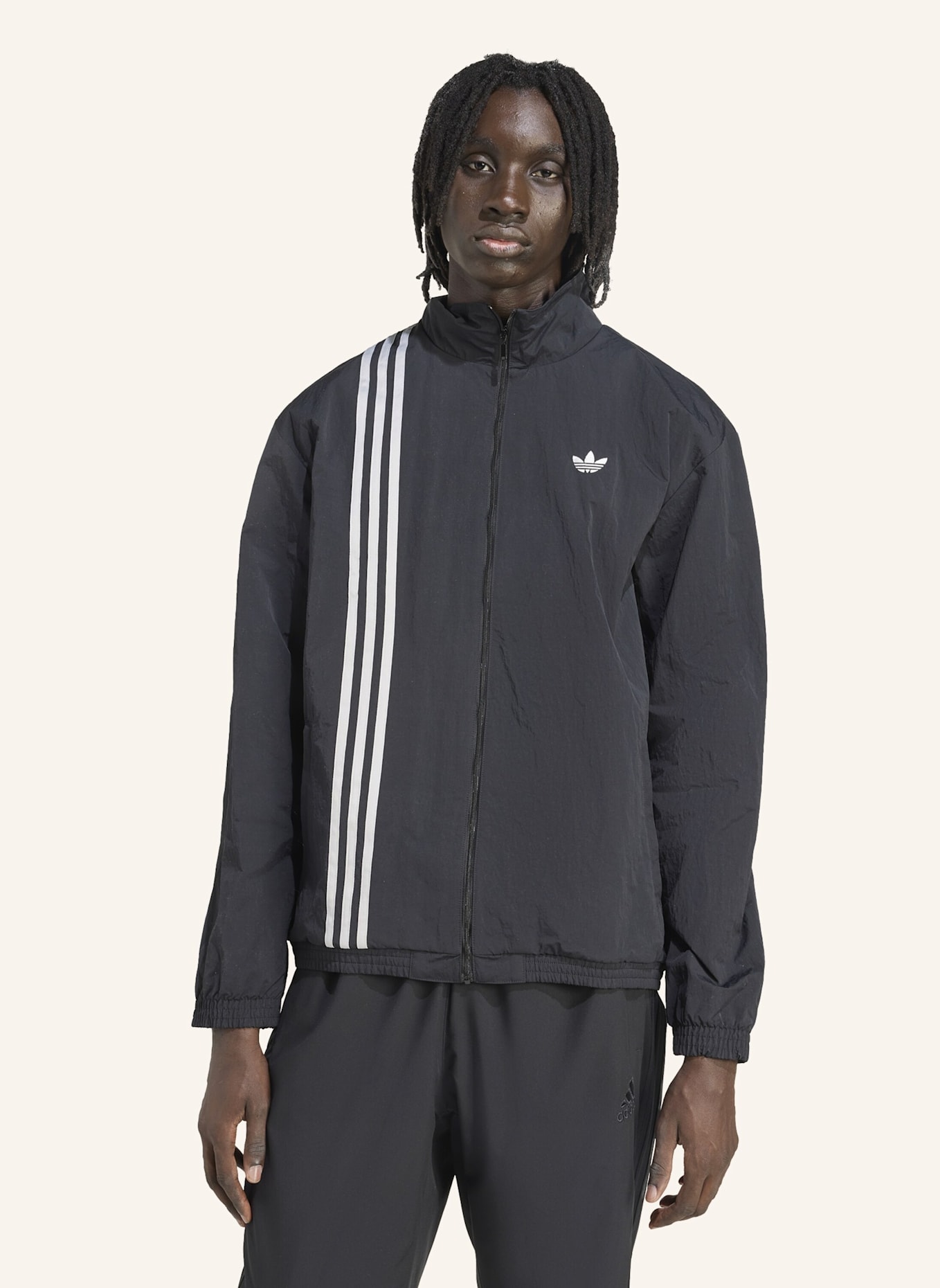 adidas Originals FIREBIRD FRONT STRIPES GEWEBTES TRACK TOP: SCHWARZ