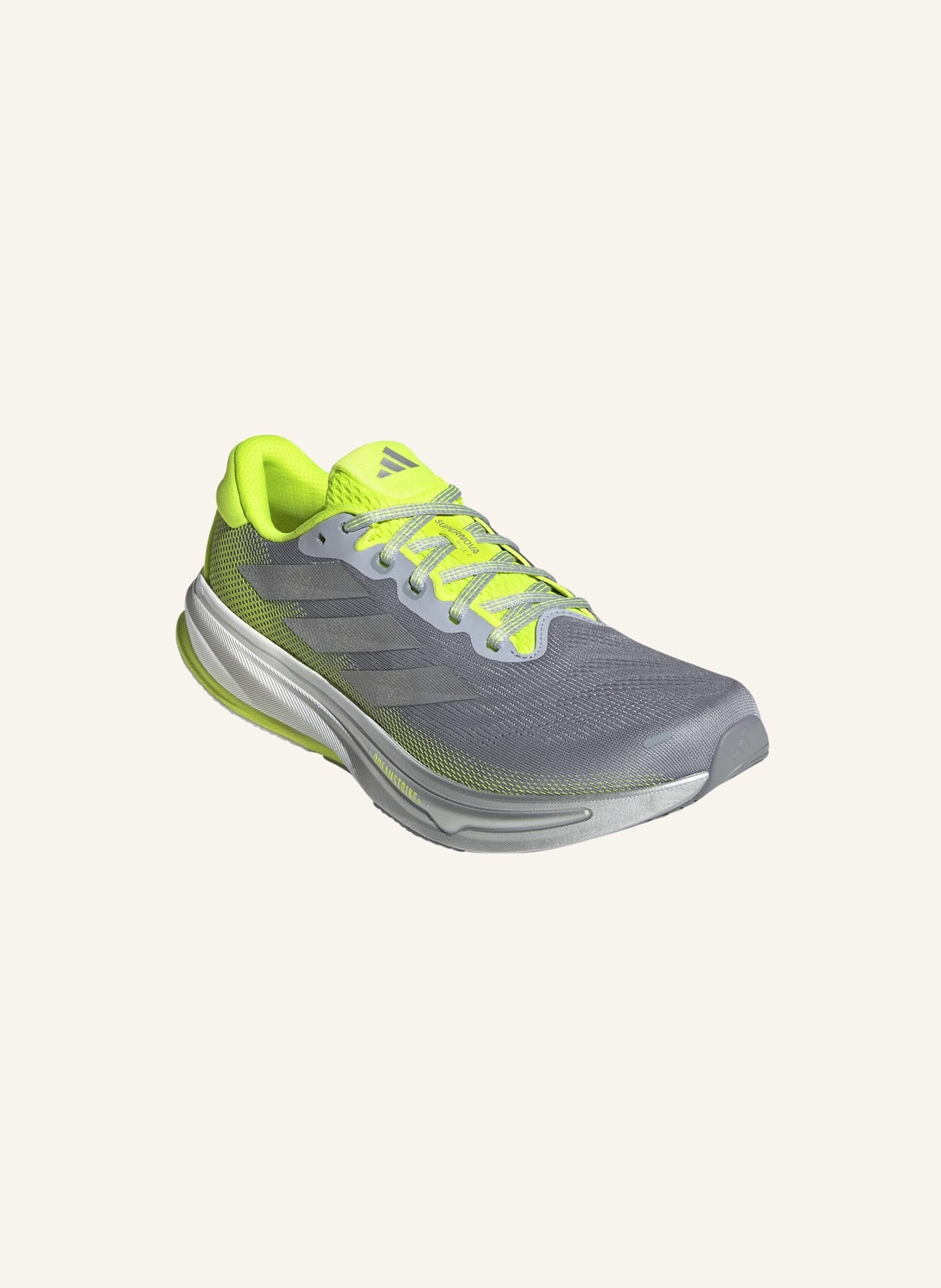adidas SUPERNOVA RISE 2 LAUFSCHUHE: GRAU/ SILBER/ GELB