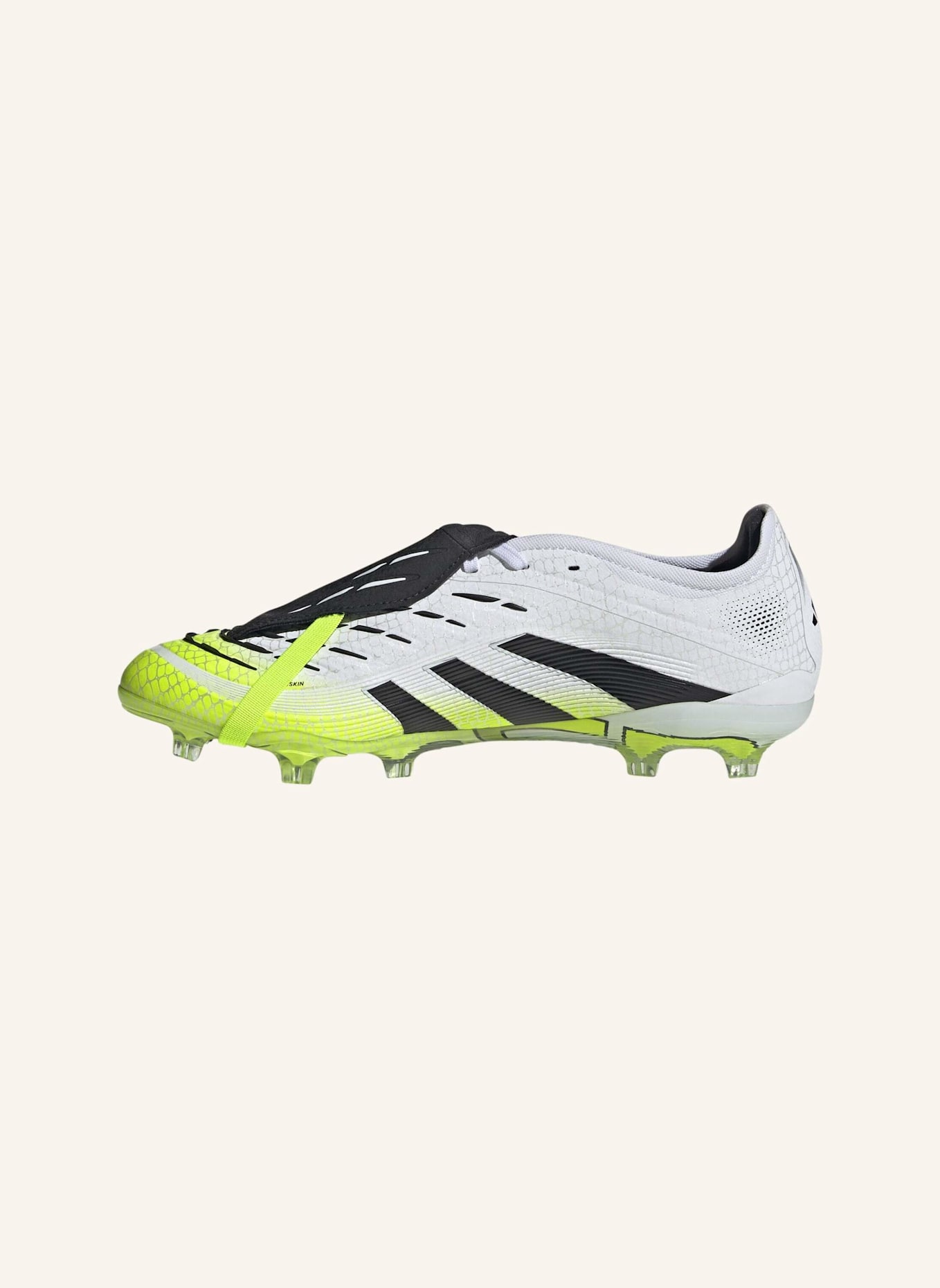 adidas PREDATOR PRO FOLD-OVER TONGUE FG FUSSBALLSCHUH: WEISS/ SCHWARZ/ GELB