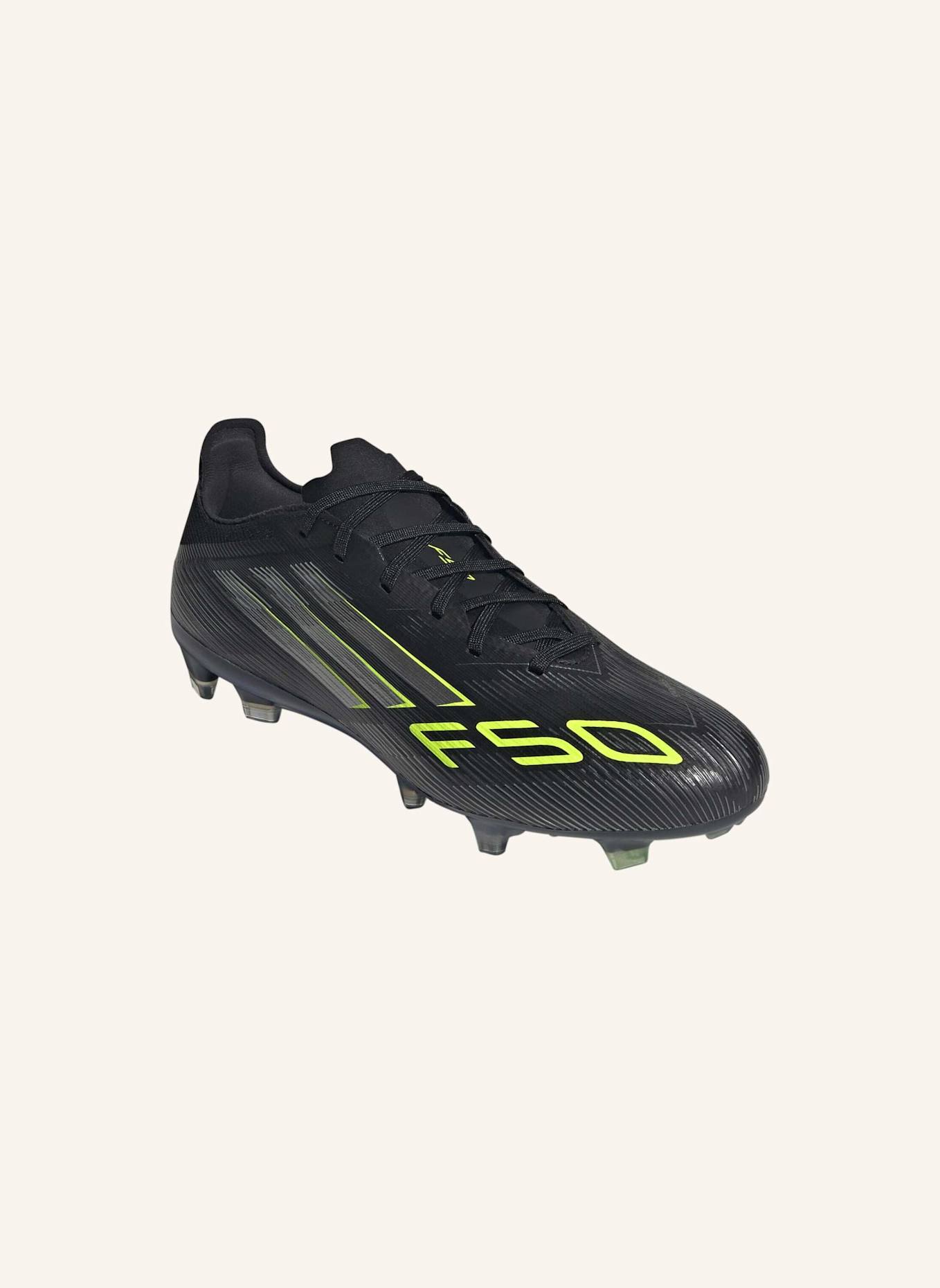 adidas F50 PRO FIRM GROUND BOOTS: SCHWARZ/ GRAU/ GELB