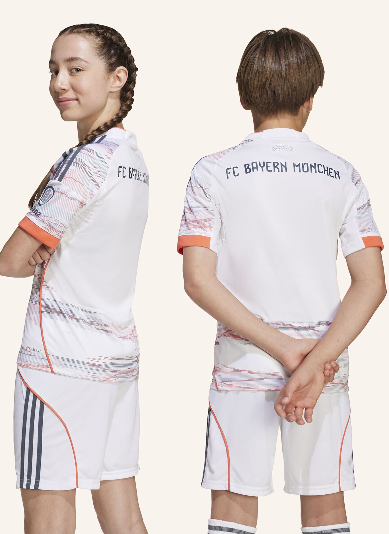 adidas FC BAYERN MÜNCHEN 25/26 KIDS AUSWÄRTSTRIKOT: WEISS