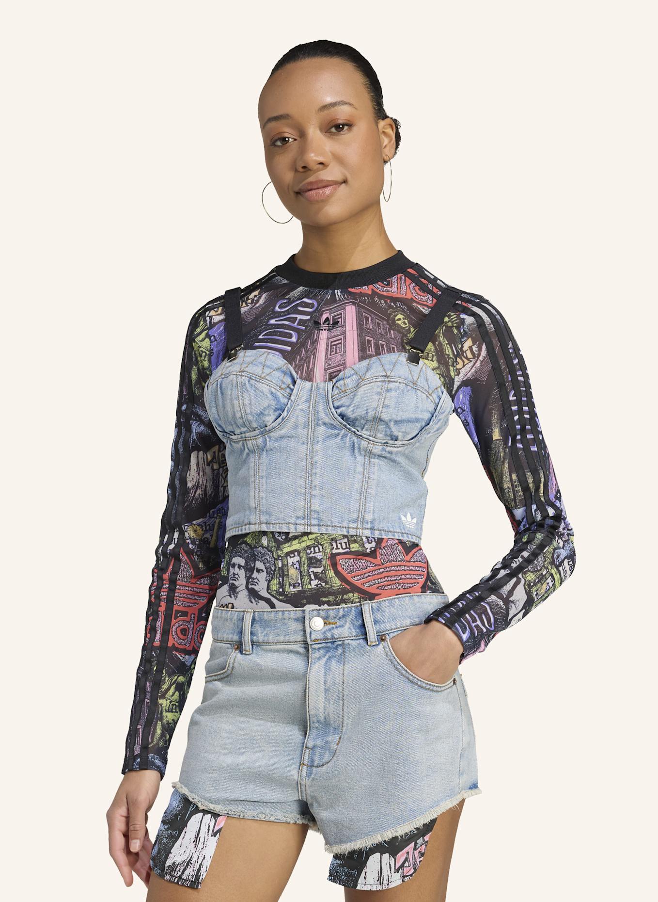 adidas Originals ADIDAS X JEREMY SCOTT DENIM-BUSTIER: BLAU