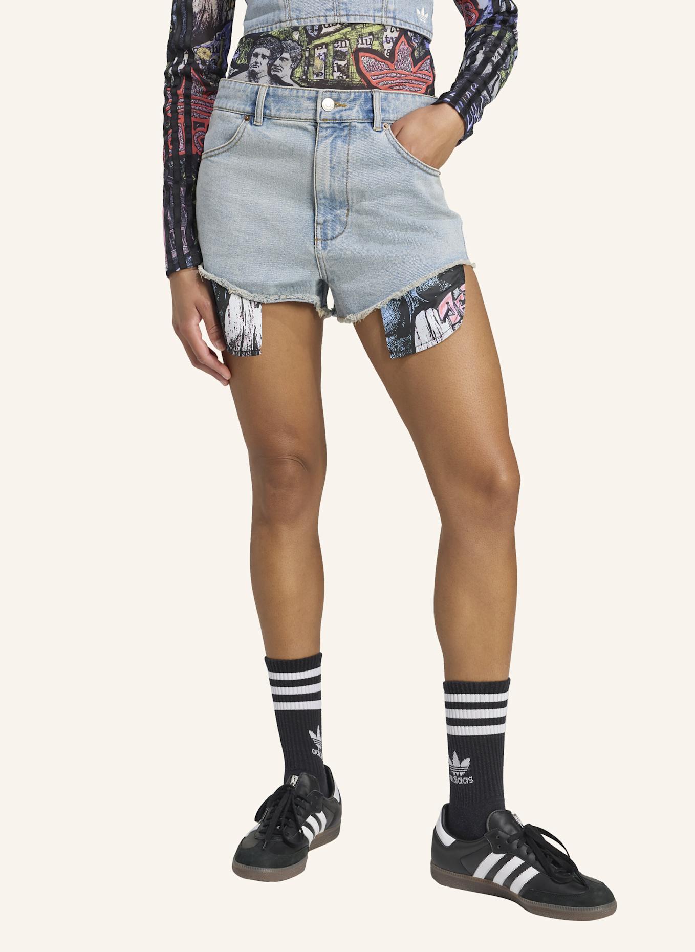 adidas Originals ADIDAS X JEREMY SCOTT JEANS-SHORTS: BLAU