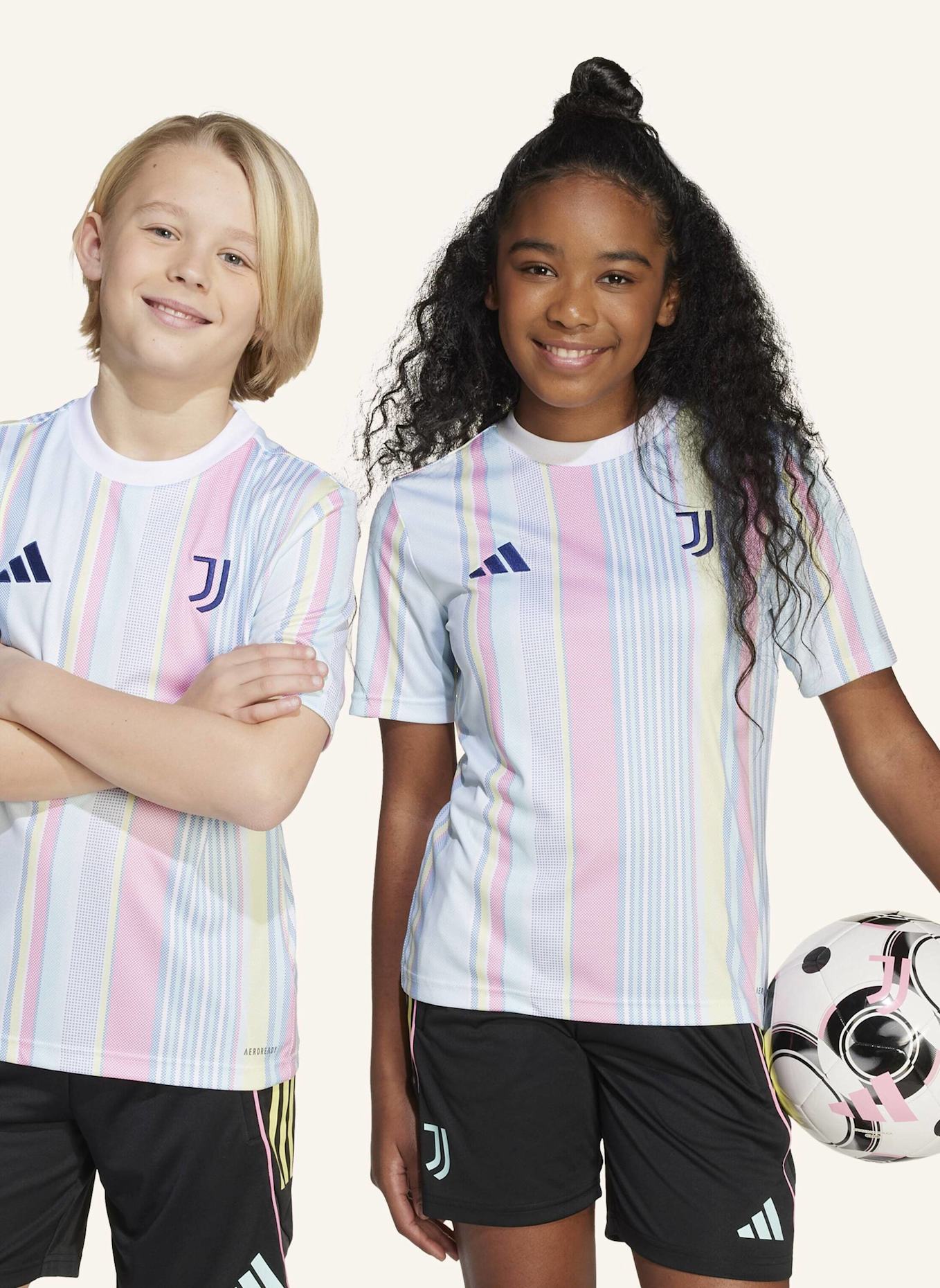 adidas JUVENTUS TURIN 25/26 KIDS PRE-MATCH SHIRT: WEISS