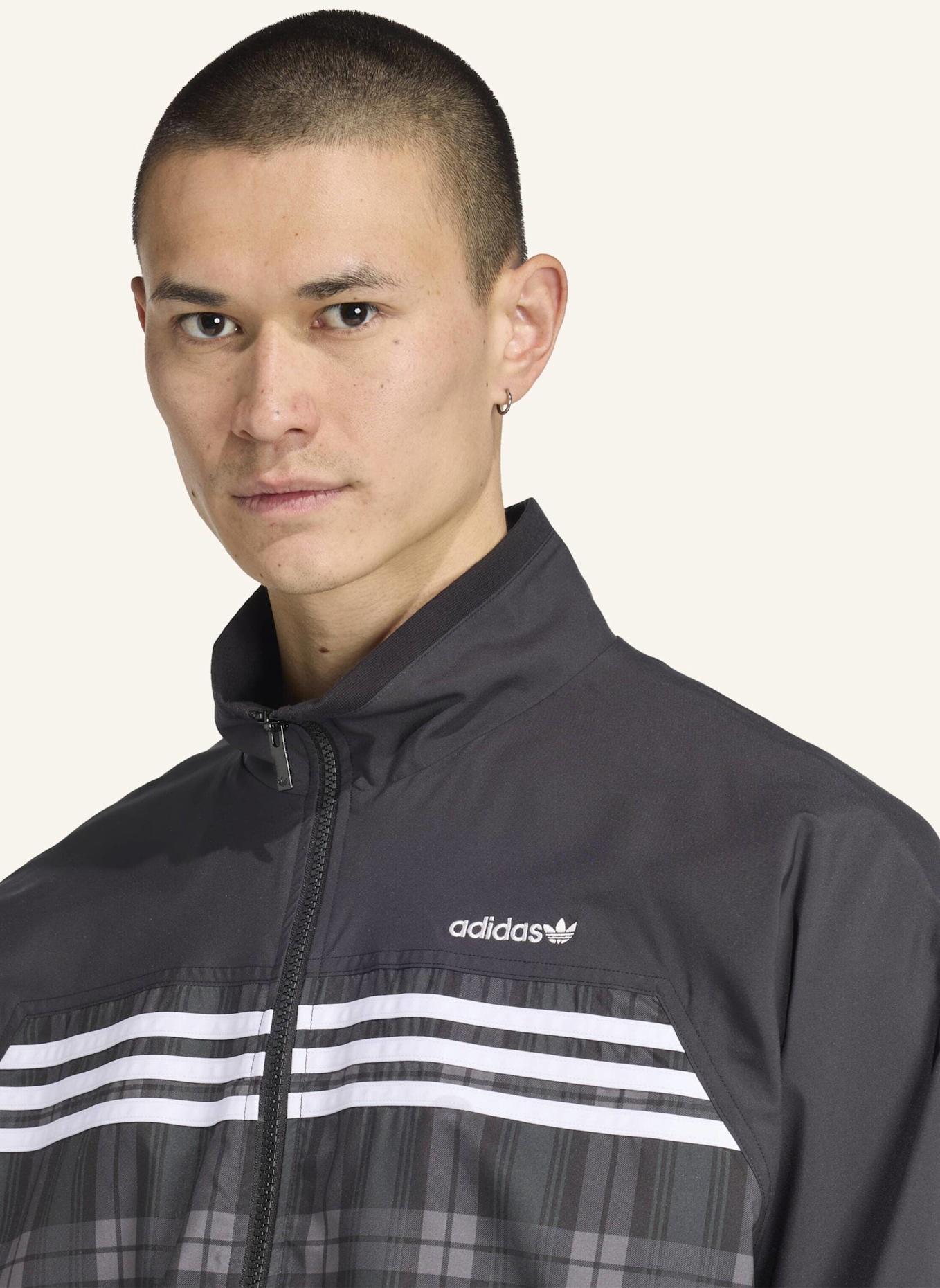 adidas Originals TARTAN LOOSE TRAININGSJACKE: SCHWARZ