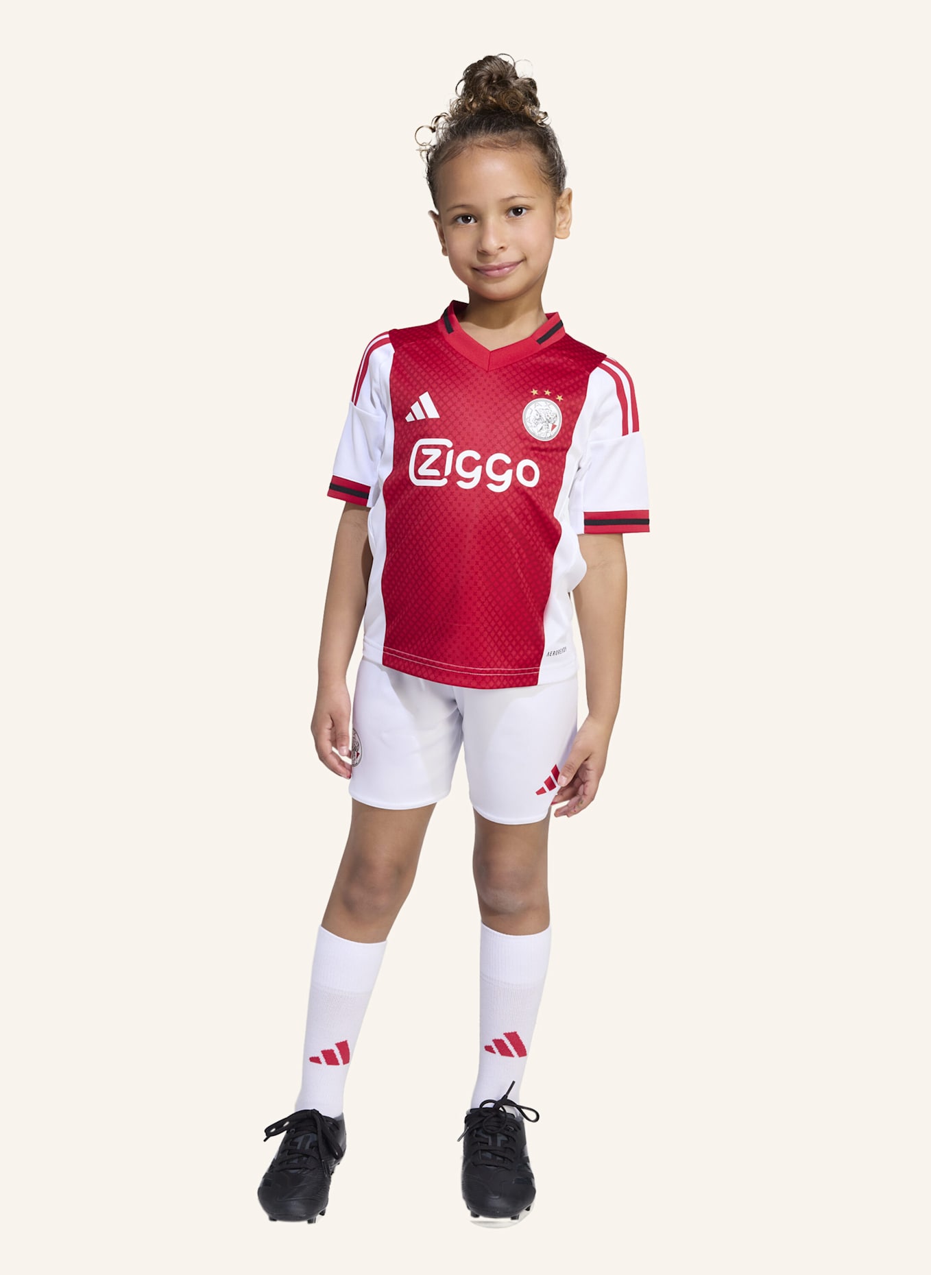adidas AJAX 25/26 KIDS MINI-HEIMAUSRÜSTUNG: WEISS