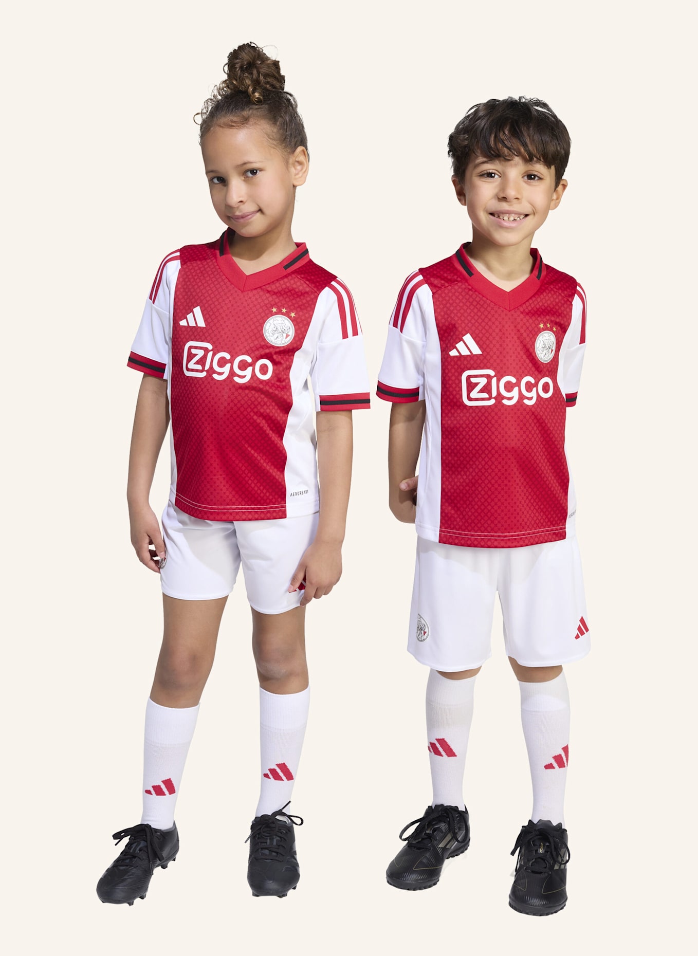 adidas AJAX 25/26 KIDS MINI-HEIMAUSRÜSTUNG: WEISS