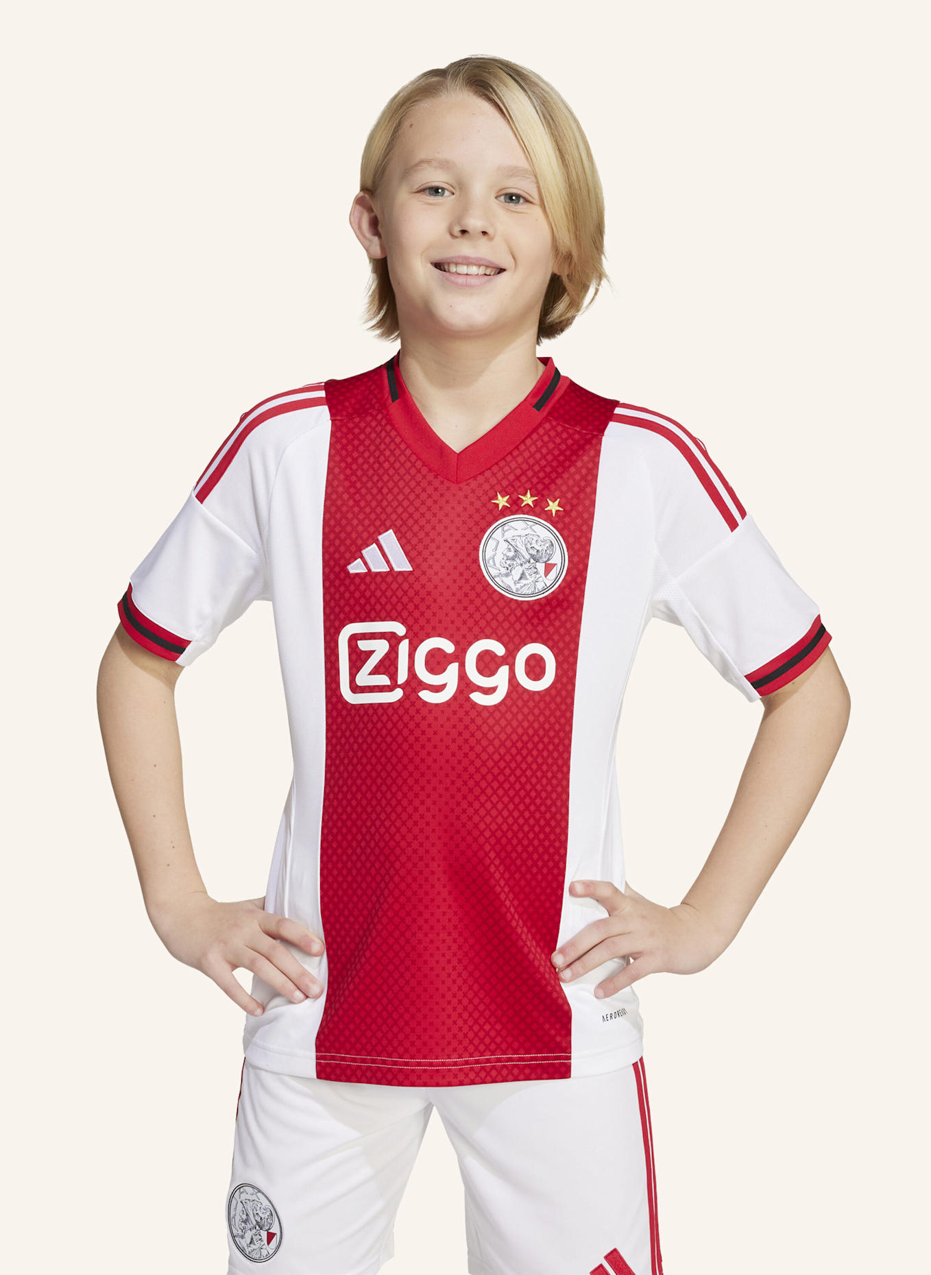 adidas AJAX AMSTERDAM 25/26 HEIMTRIKOT: WEISS