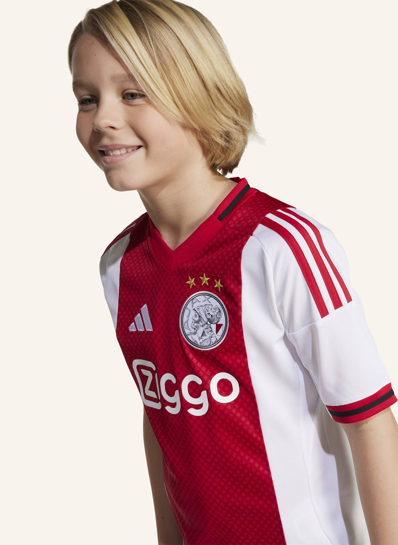 adidas AJAX AMSTERDAM 25/26 HEIMTRIKOT: WEISS