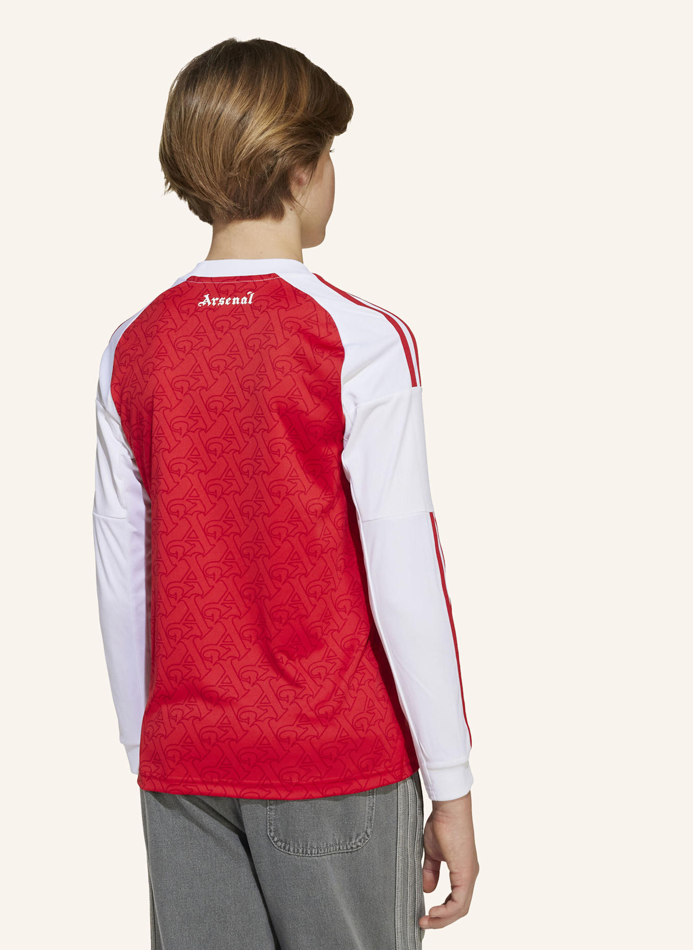 adidas FC ARSENAL 25/26 LONG SLEEVE HEIMTRIKOT: ROT/ WEISS
