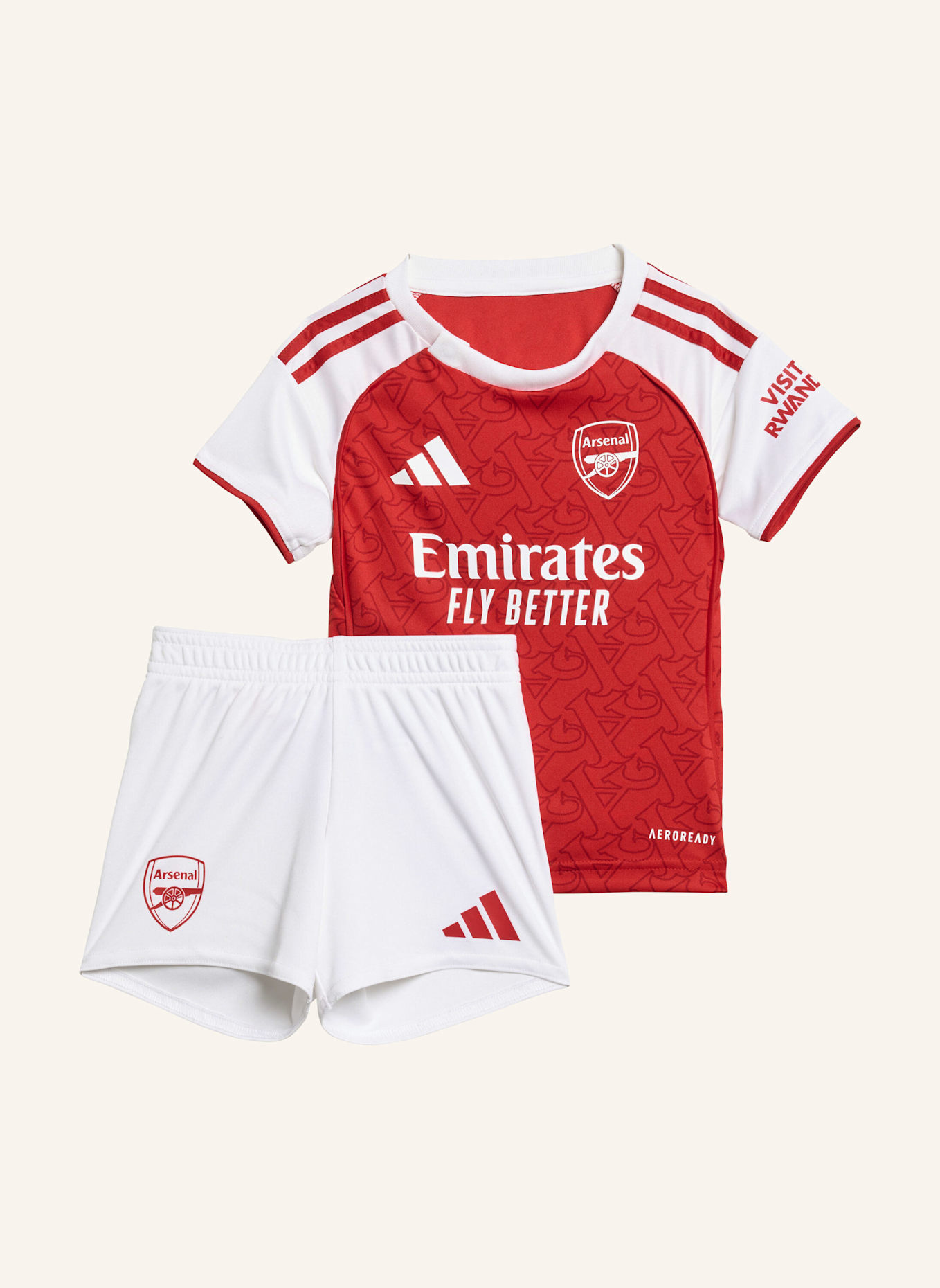 adidas FC ARSENAL 25/26 MINI-HEIMAUSRÜSTUNG: ROT/ WEISS