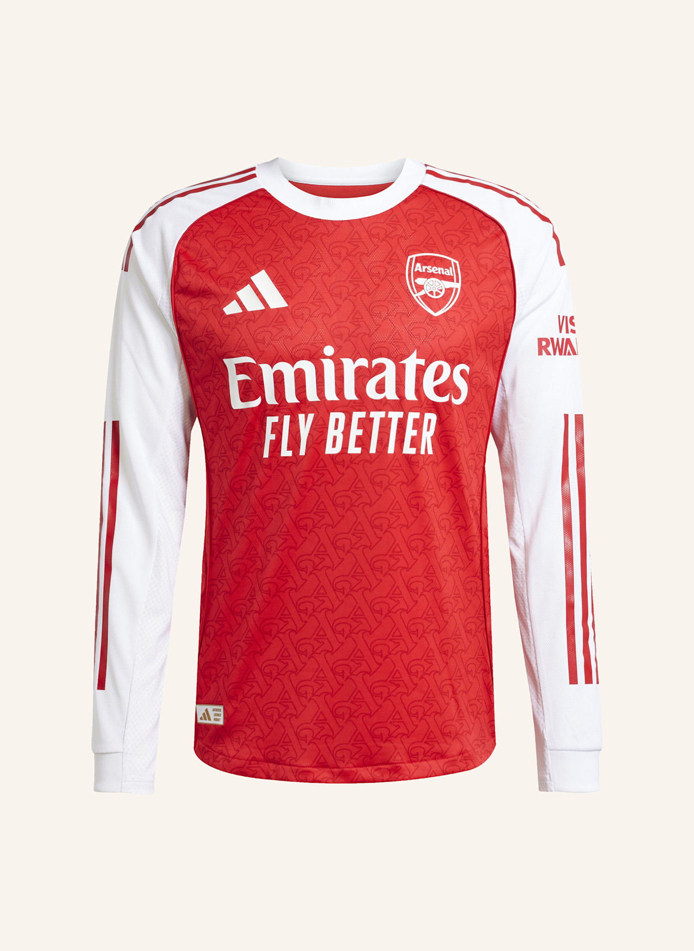 adidas FC ARSENAL 25/26 LONG SLEEVE HEIMTRIKOT AUTHENTIC: ROT/ WEISS