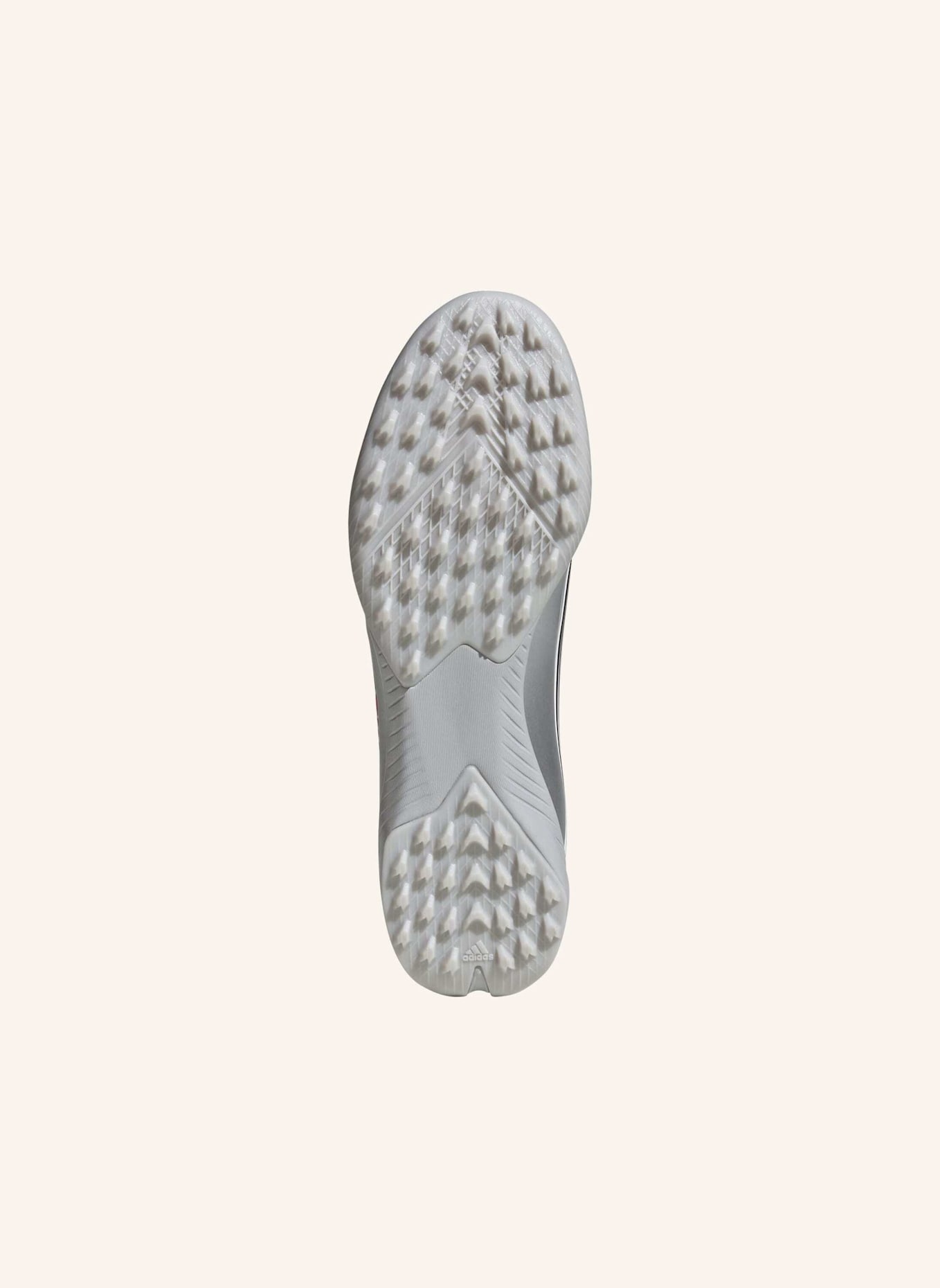 adidas F50 MESSI LEAGUE TF FUSSBALLSCHUH: WEISS/ ROT/ SILBER