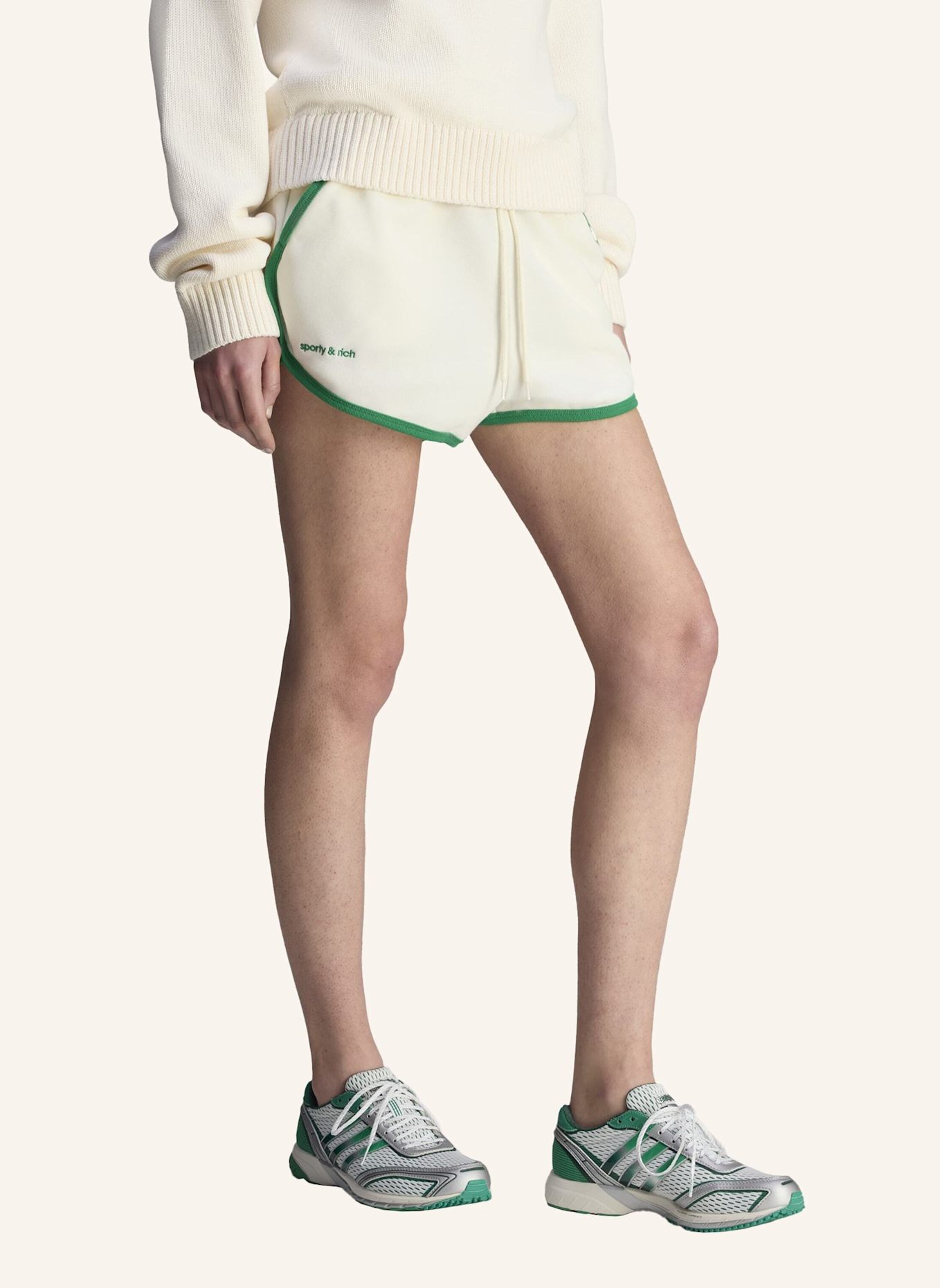 adidas Originals SPORTY & RICH SHORTS: WEISS