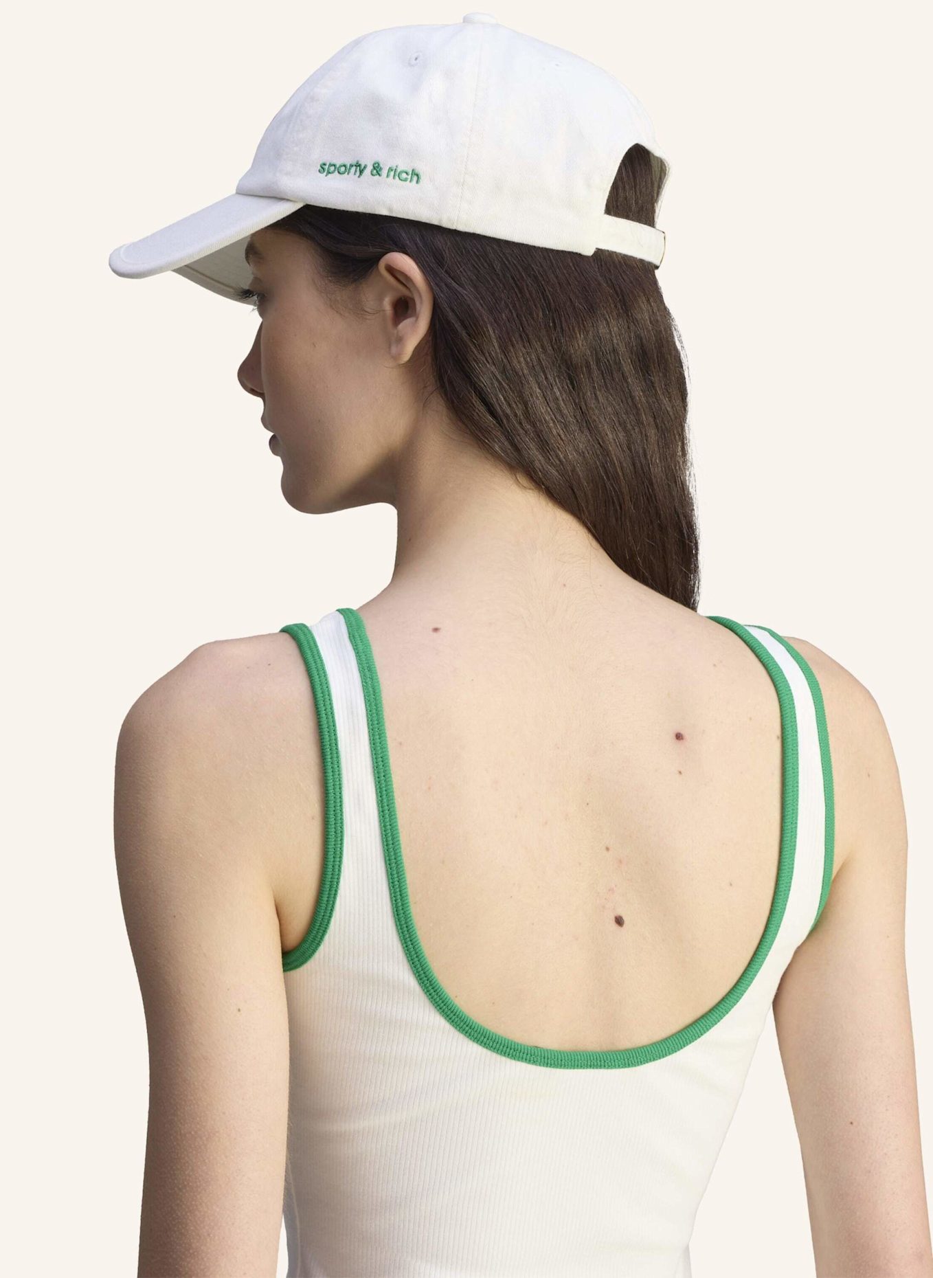 adidas Originals SPORTY & RICH TANKTOP: WEISS/ GRÜN