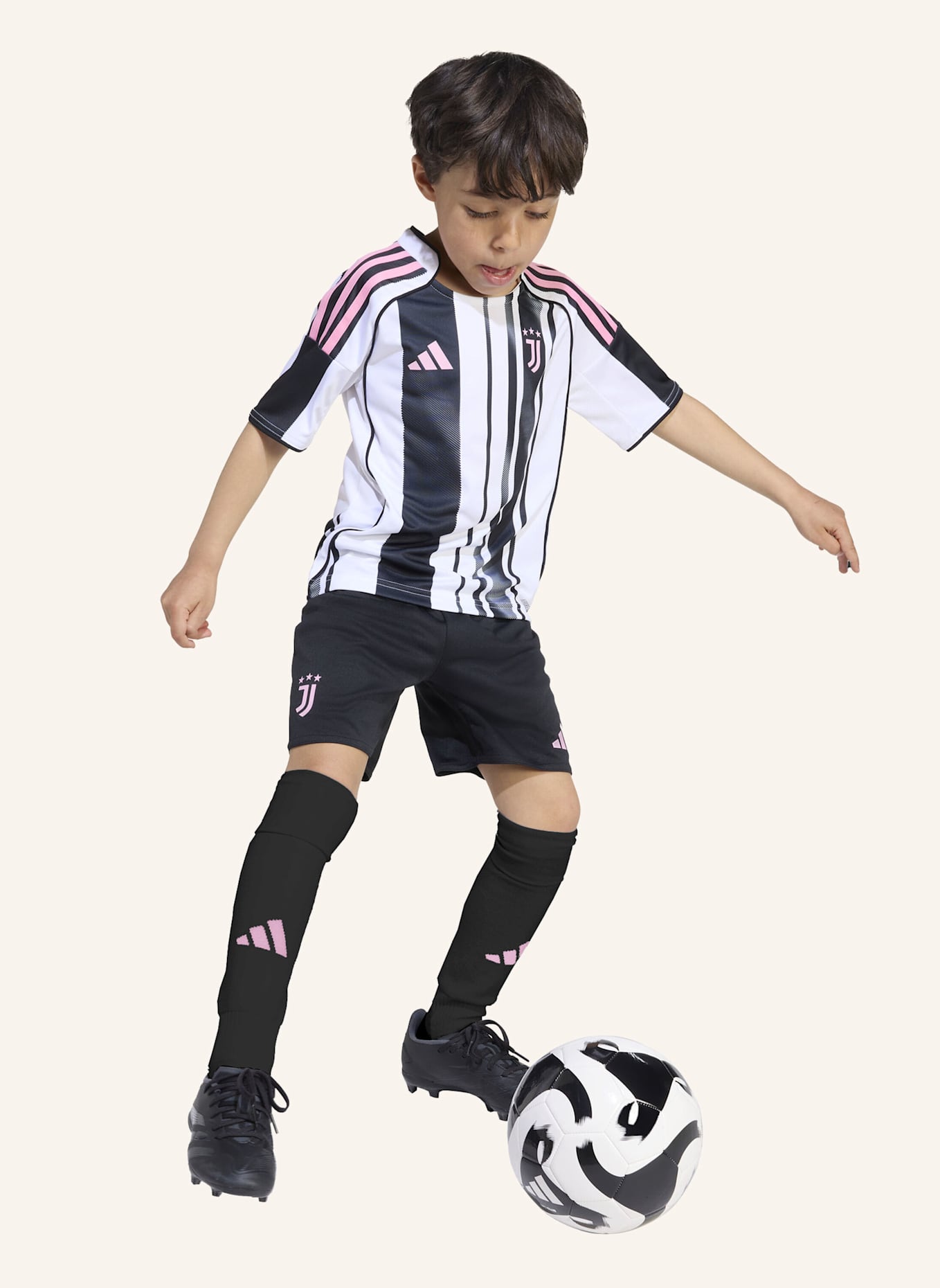 adidas JUVENTUS TURIN 25/26 KIDS MINI-HEIMAUSRÜSTUNG: WEISS/ SCHWARZ