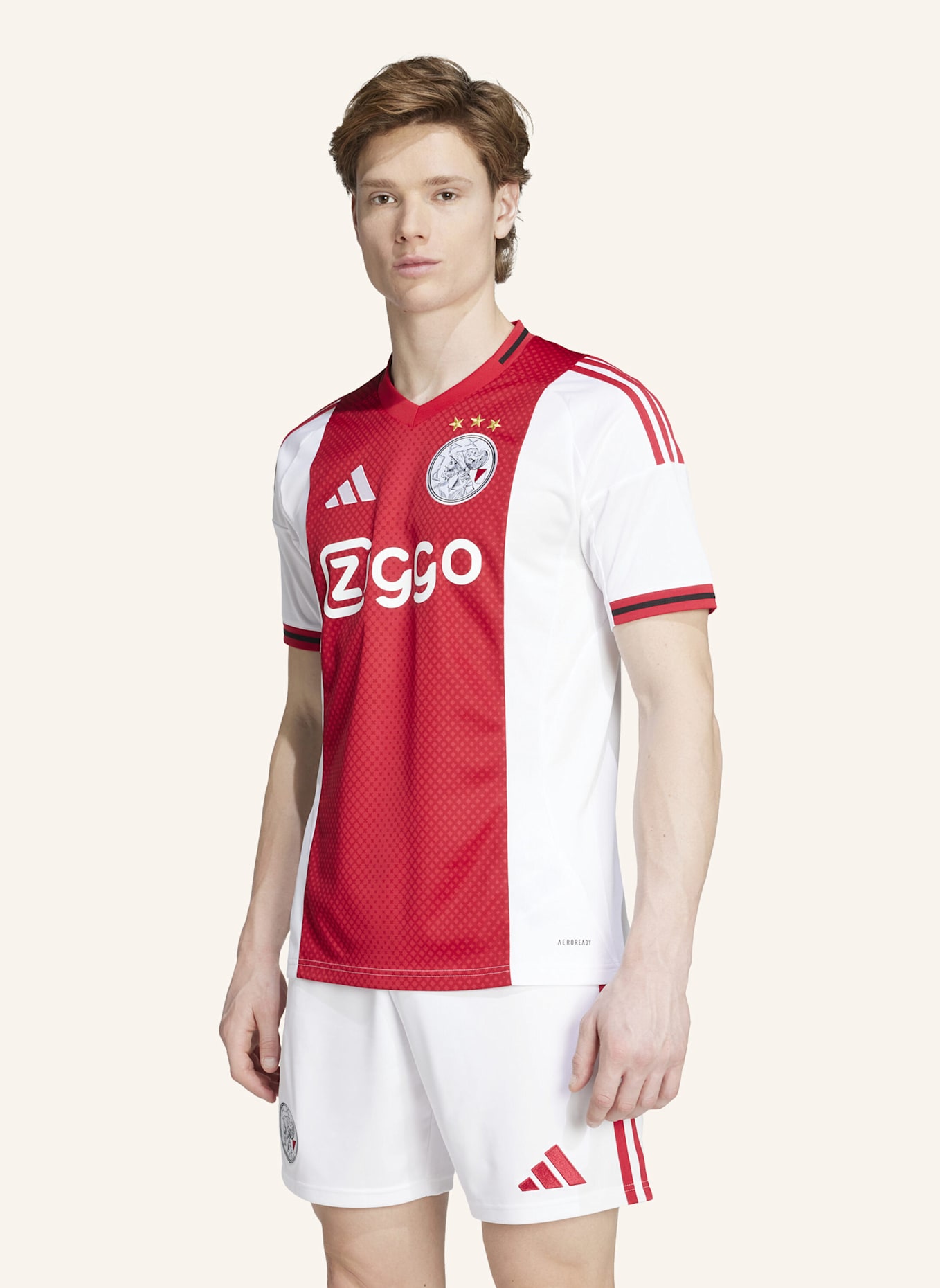 adidas AJAX 25/26 HEIMTRIKOT: WEISS
