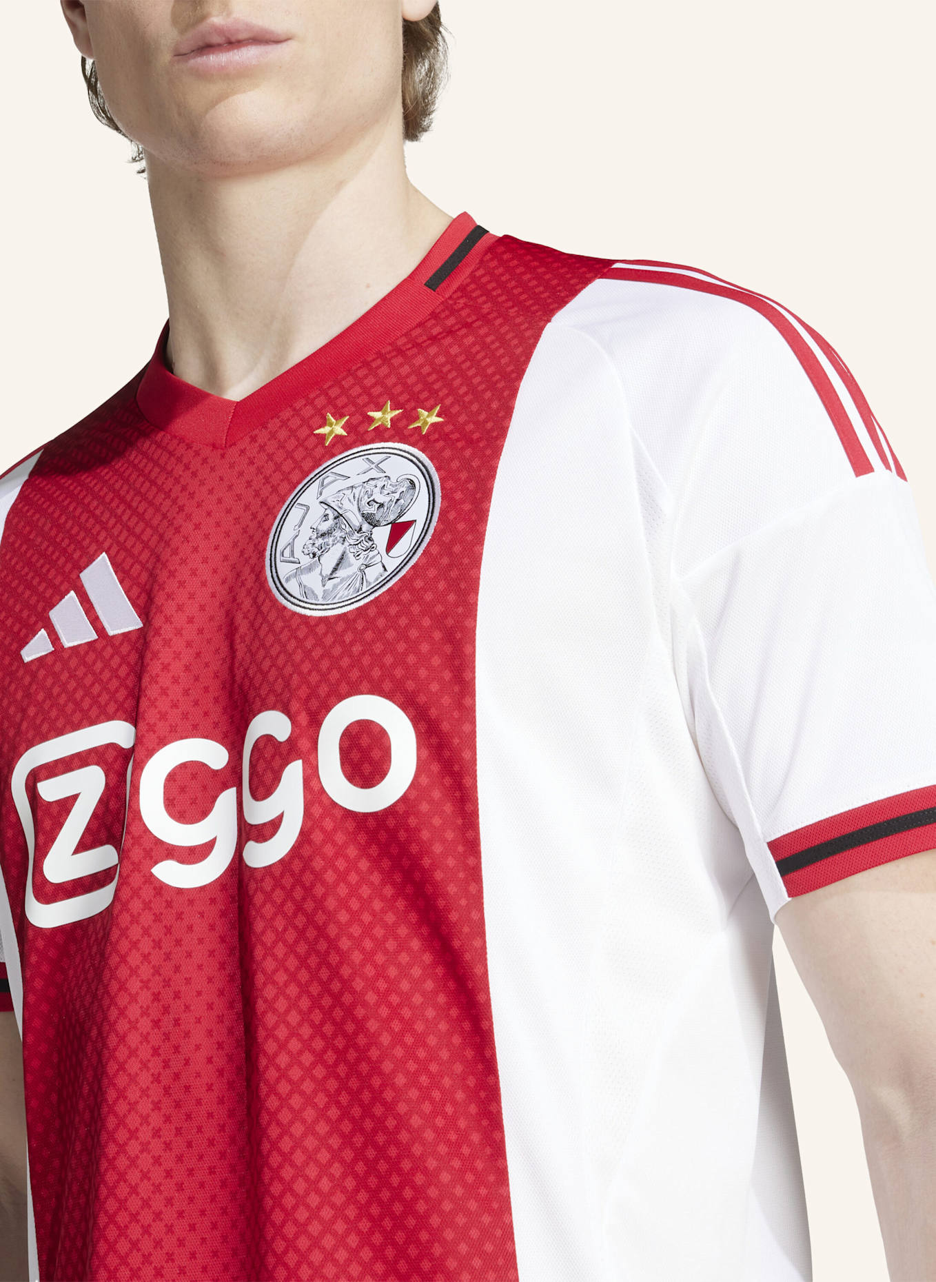 adidas AJAX 25/26 HEIMTRIKOT: WEISS