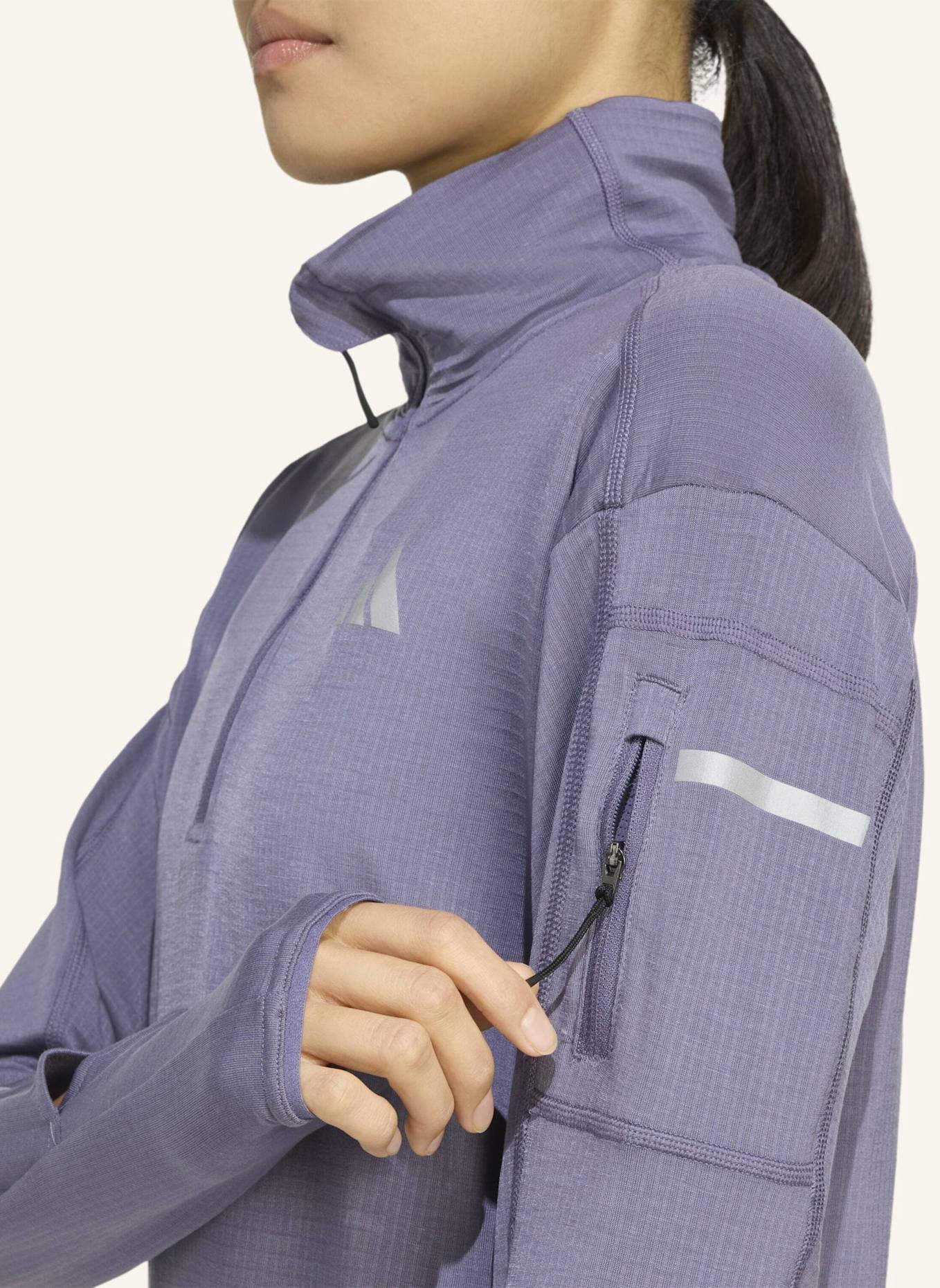 adidas Laufshirt ADI365 RUNNING CLIMAWARM+ HALF ZIP: LILA
