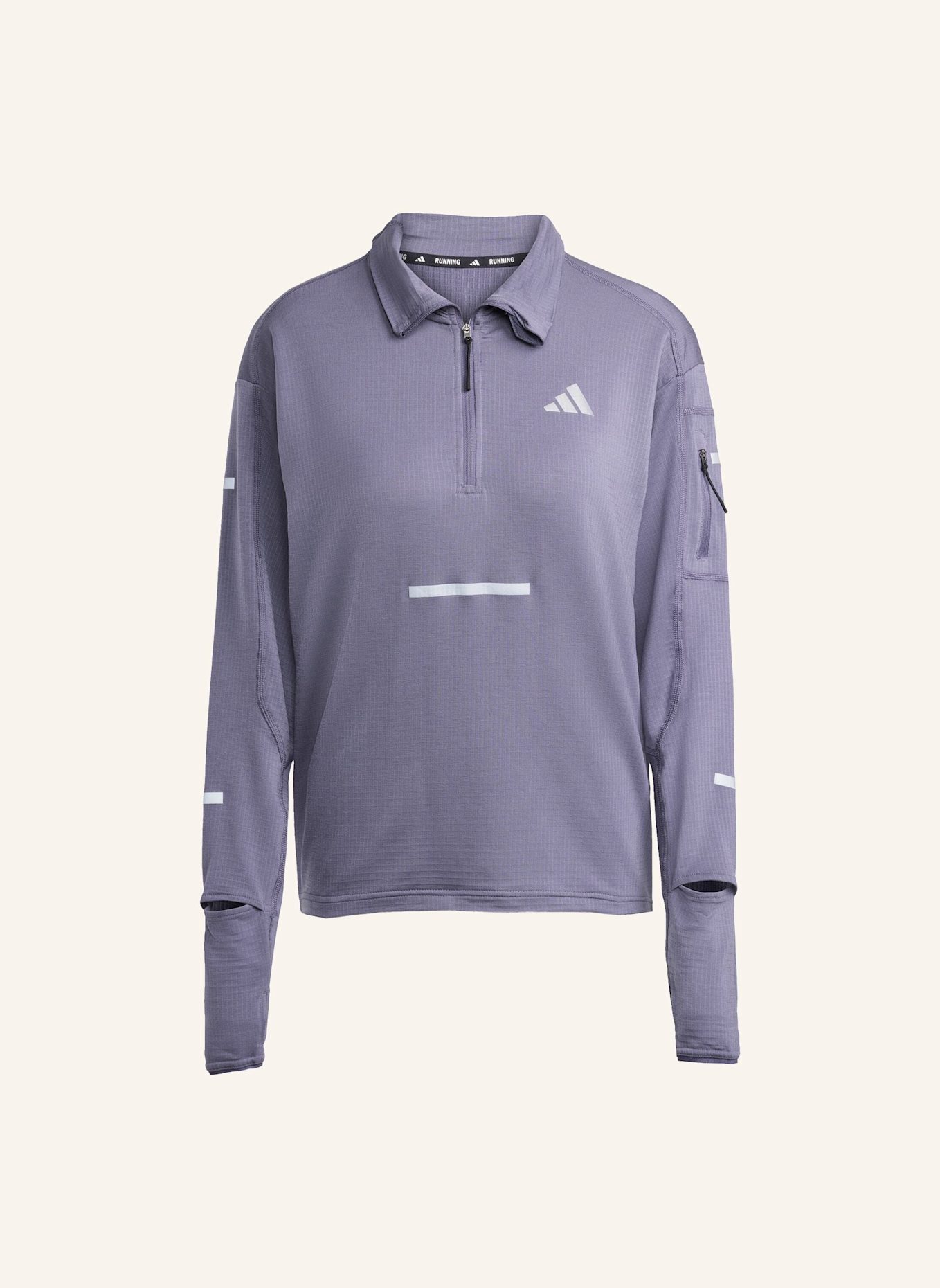 adidas Laufshirt ADI365 RUNNING CLIMAWARM+ HALF ZIP: LILA