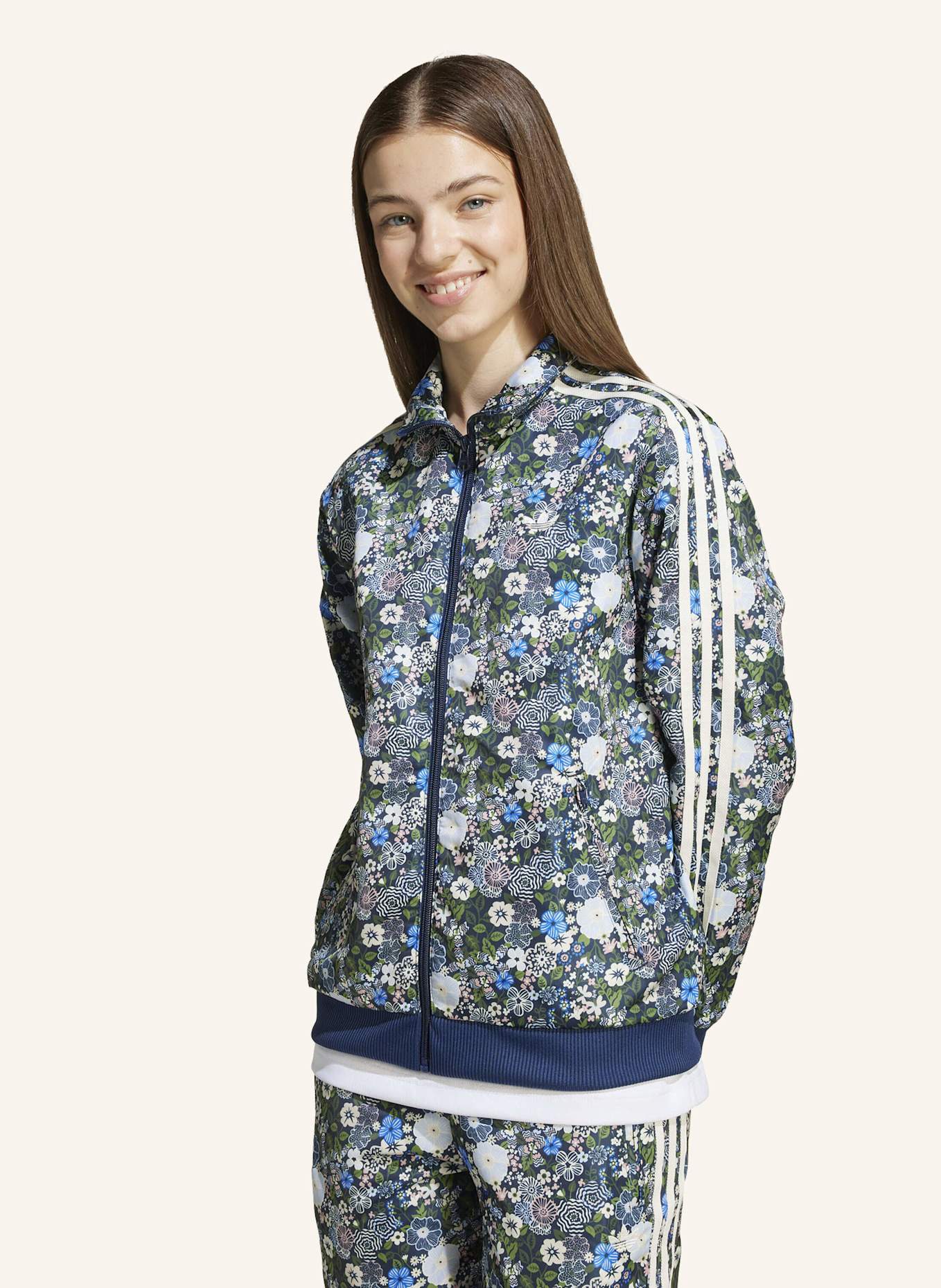adidas Originals ADIDAS ORIGINALS X LIBERTY LONDON FIREBIRD TRAININGSJACKE: BLAU