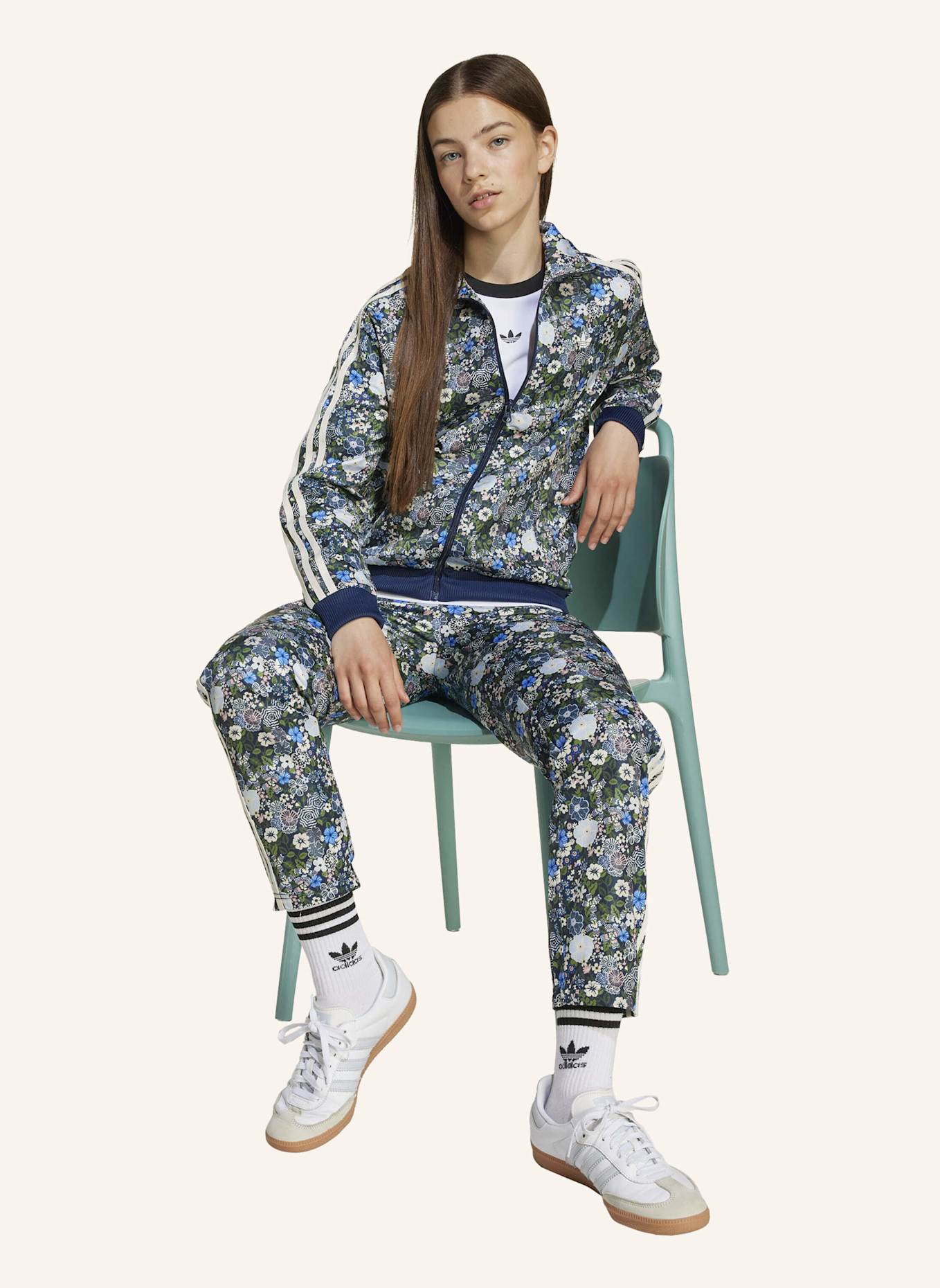 adidas Originals ADIDAS ORIGINALS X LIBERTY LONDON FIREBIRD TRAININGSJACKE: BLAU