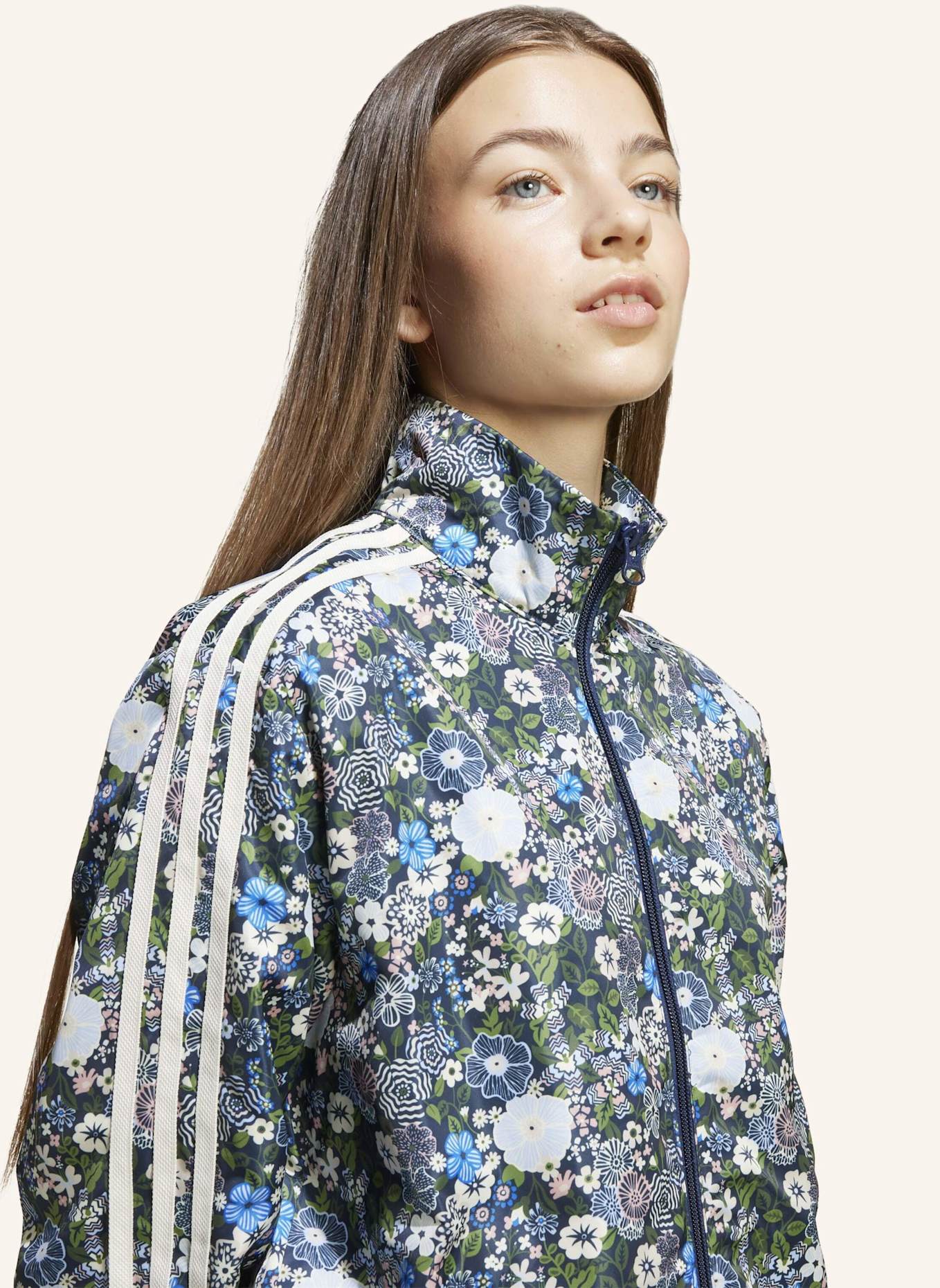adidas Originals ADIDAS ORIGINALS X LIBERTY LONDON FIREBIRD TRAININGSJACKE: BLAU