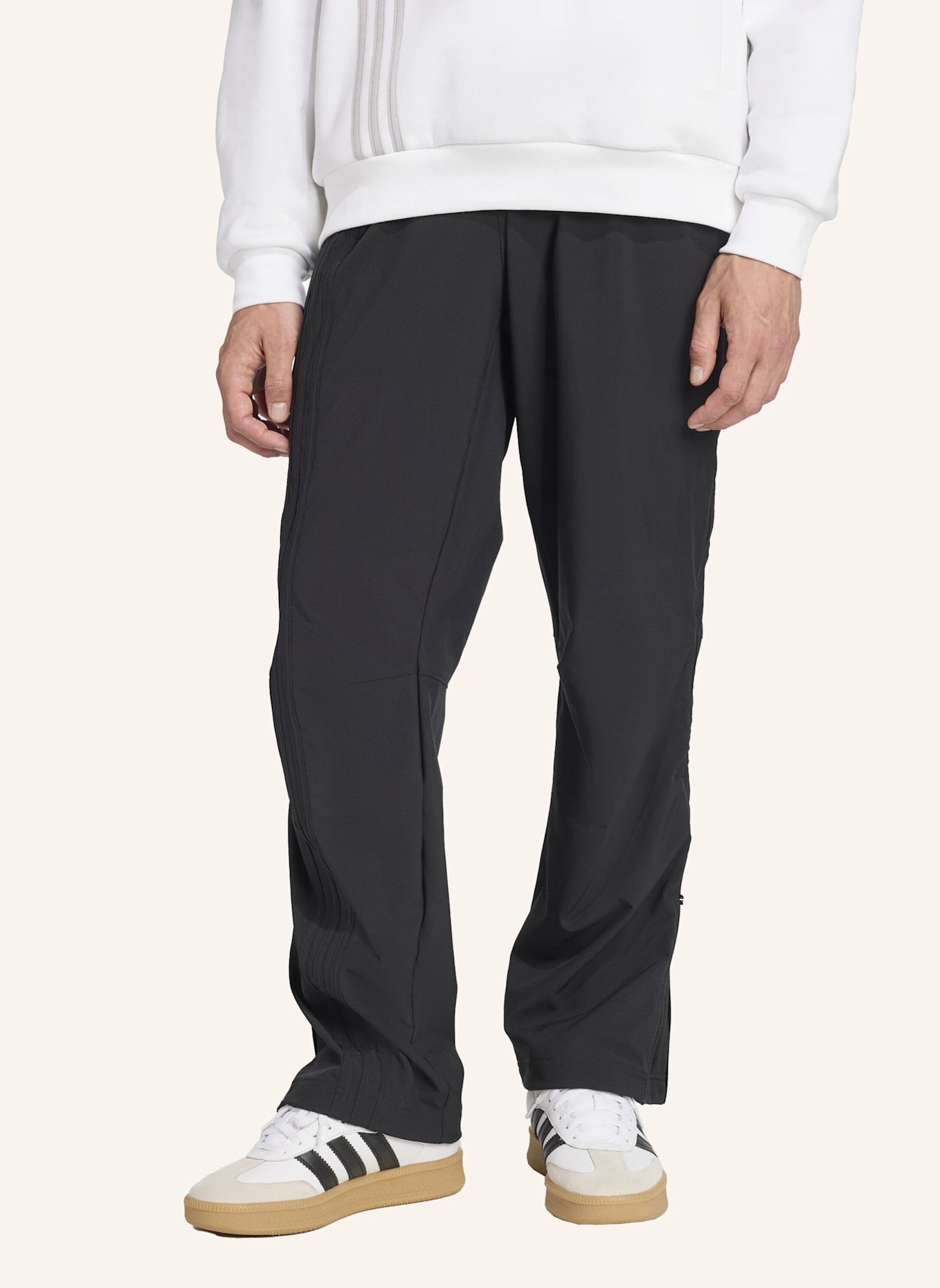 adidas Originals HOSE MIT SEITLICHEN MESH-EINSÄTZEN UND REISSVERSCHLUSS: SCHWARZ