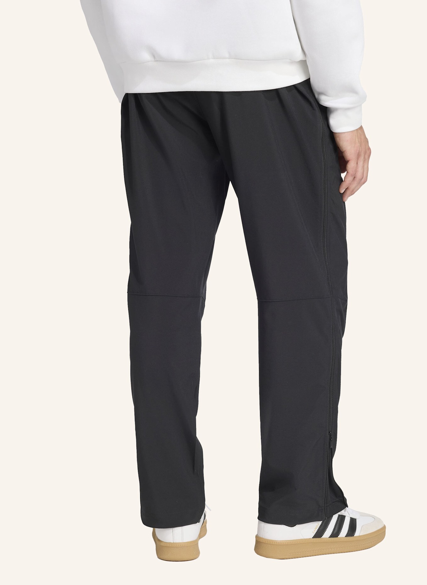 adidas Originals HOSE MIT SEITLICHEN MESH-EINSÄTZEN UND REISSVERSCHLUSS: SCHWARZ