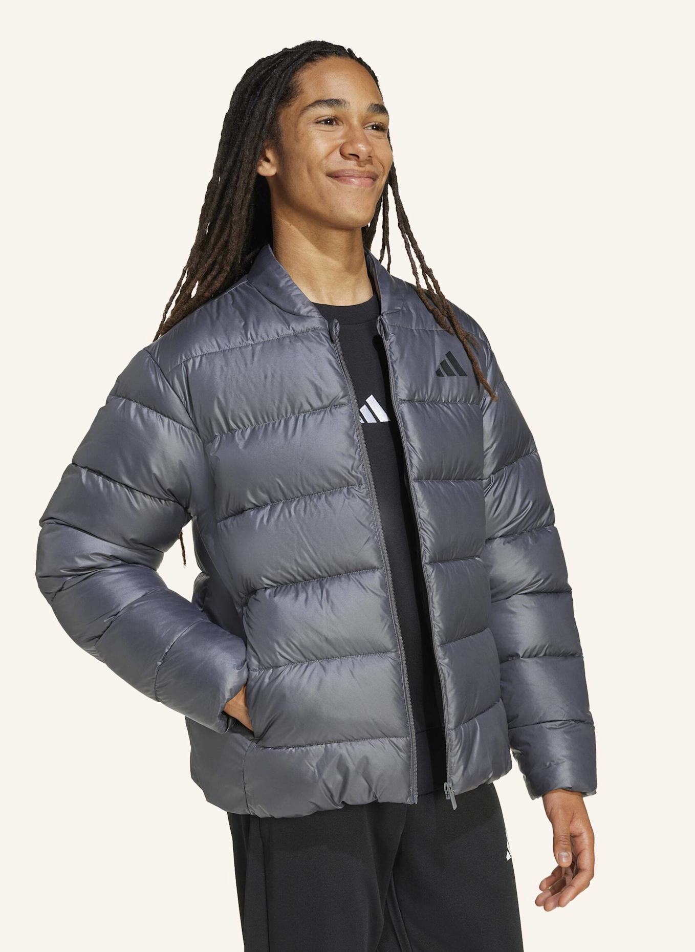 adidas ESSENTIALS CLIMAWARM KUNSTDAUNEN JACKE: GRAU